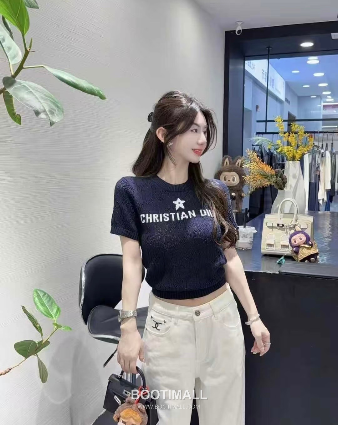 Dior Star Logo Jacquard Knit Short Sleeve Top 디올 스타 로고 자카드 니트 반팔 탑 9