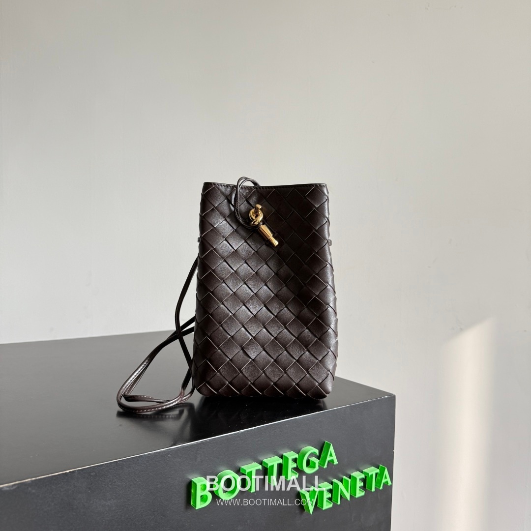 Bottega Veneta Andiamo Phone Pouch Intrecciato Leather Crossbody Bag 보테가베네타 안디아모 폰 파우치 인트레치아토 가죽 크로스백 21cm 2