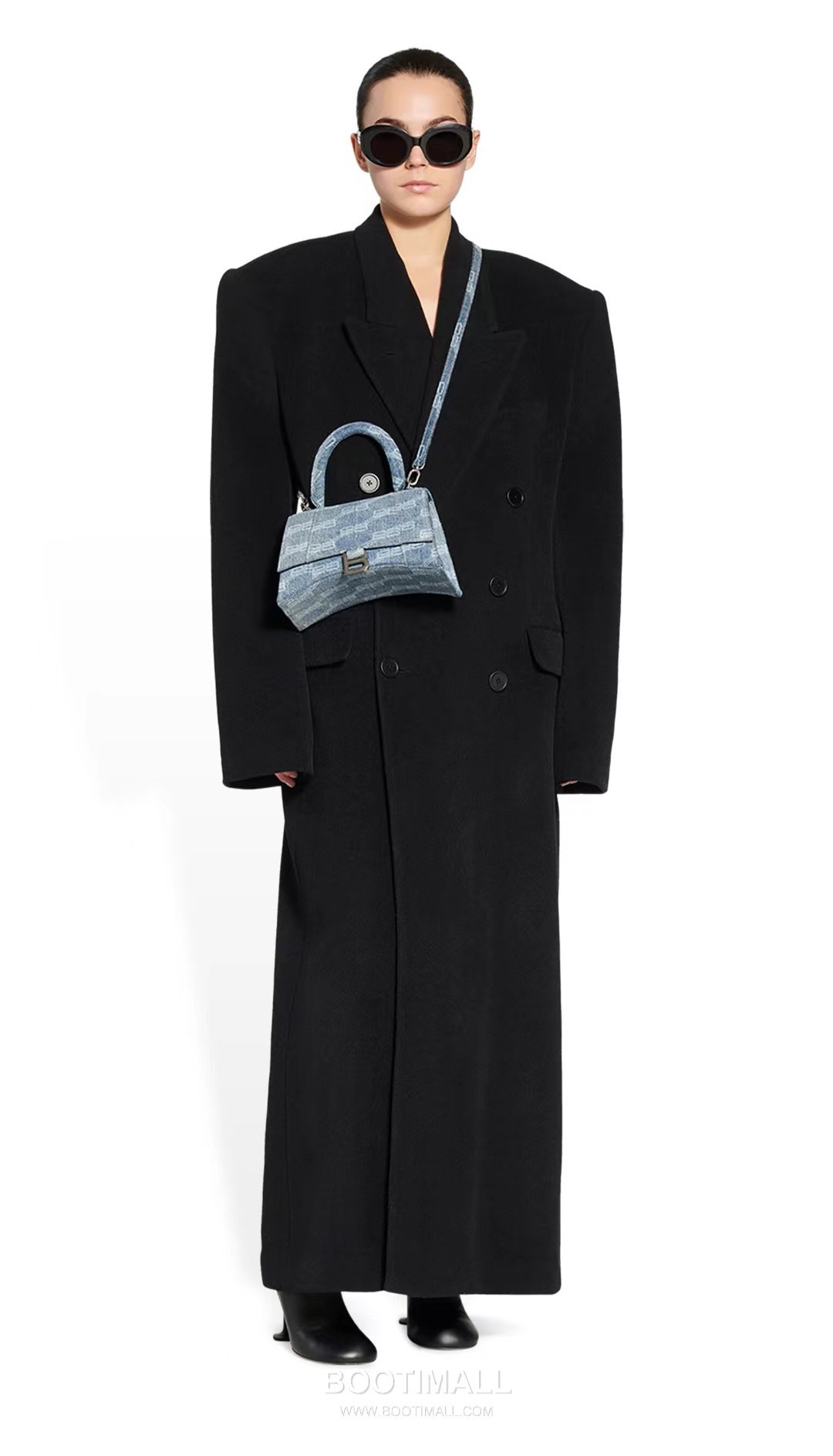 Balenciaga Hourglass Denim Print Leather Top Handle Bag 발렌시아가 아워글래스 데님 프린트 가죽 탑핸들 백 24cm 8