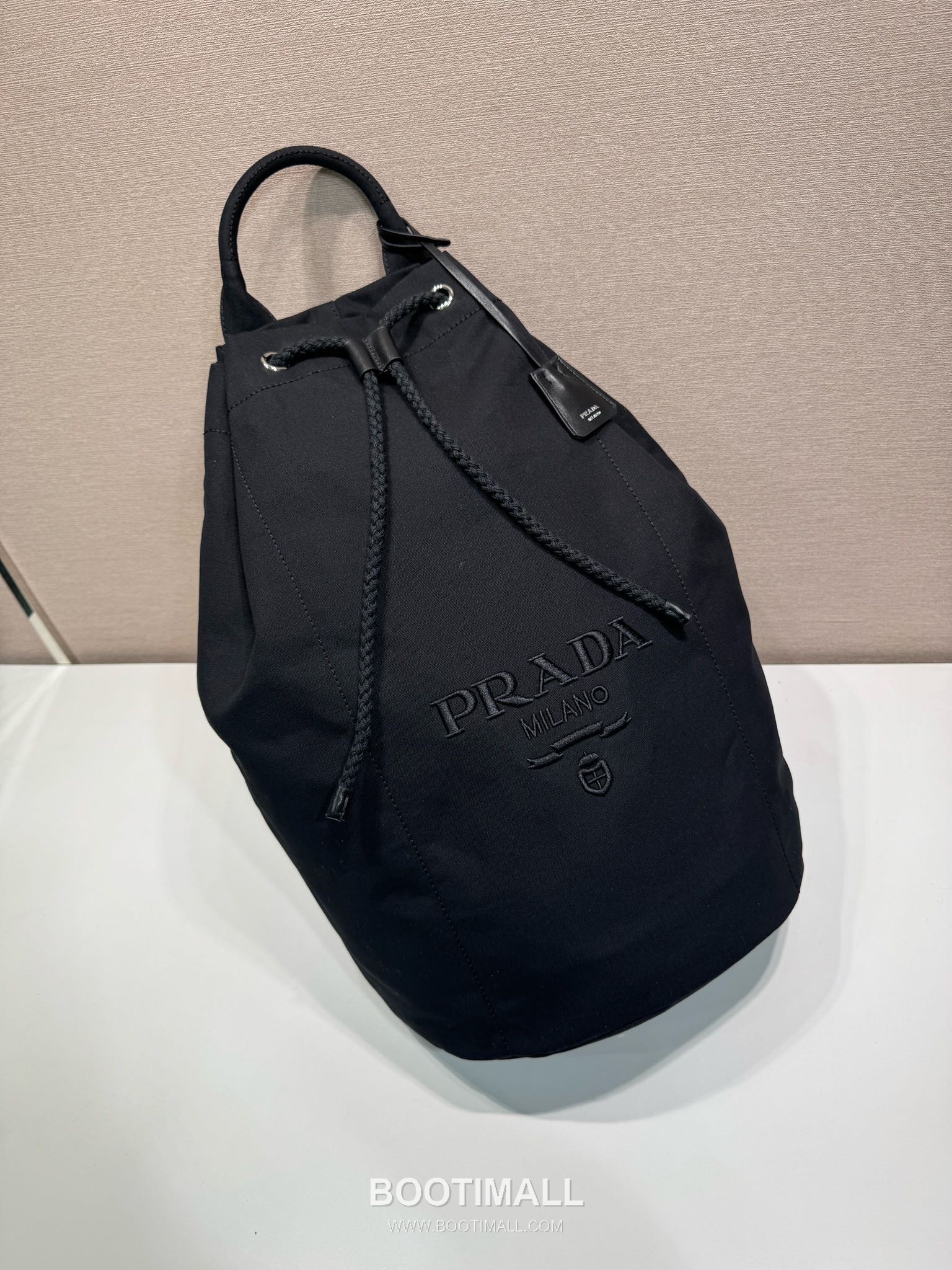 Prada Linen Blend Drawstring Travel Bag 2VY011 프라다 린넨 혼방 가죽 트리밍 드로스트링 트래블백 55cm 2