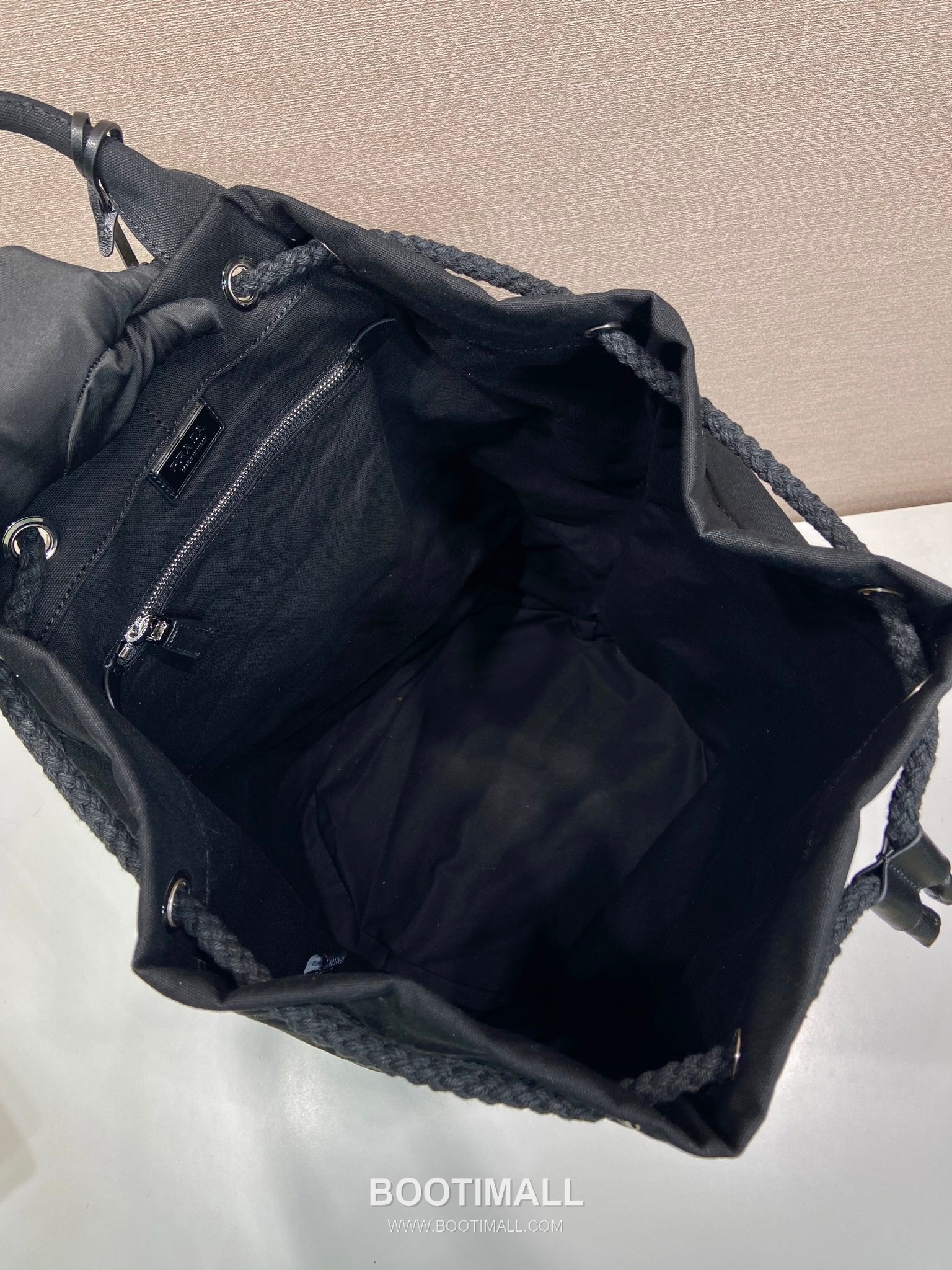 Prada Linen Blend Drawstring Travel Bag 2VY011 프라다 린넨 혼방 가죽 트리밍 드로스트링 트래블백 55cm 8