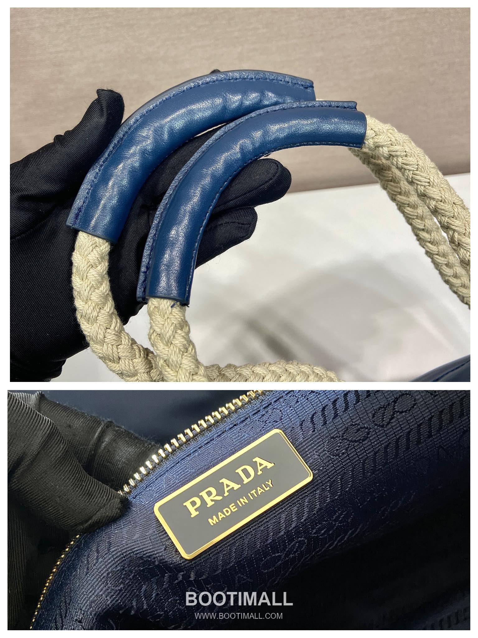 Prada Re-Nylon Bucket Bag 1BE082 프라다 리나일론 카프스킨 트리밍 버킷백 28cm 9