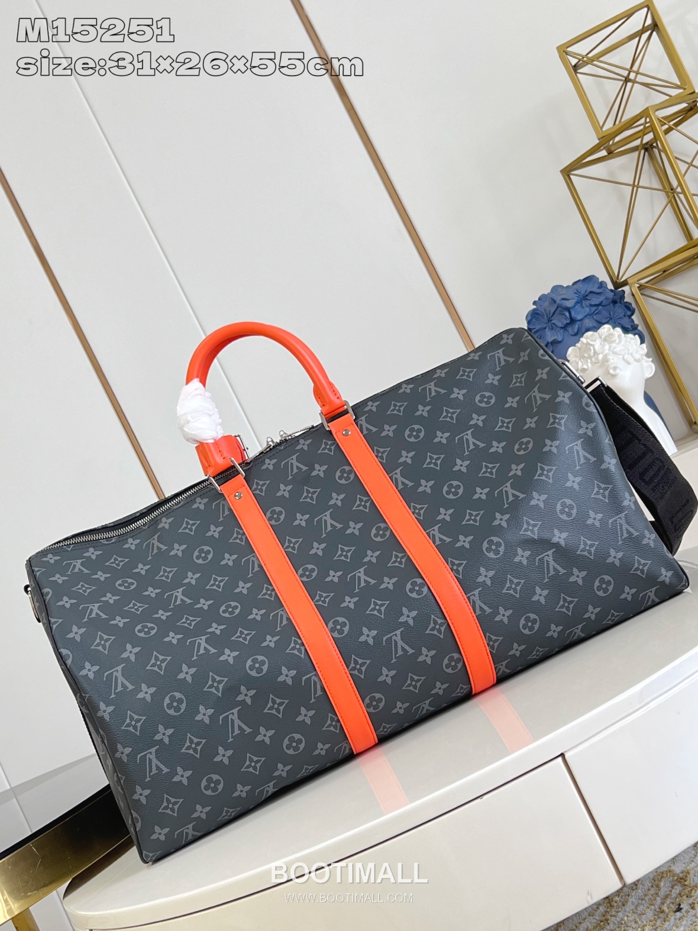 Louis Vuitton Keepall Bandoulière 55 Monogram Eclipse Canvas Travel Bag M15251 루이비통 키폴 반둘리에 55 모노그램 이클립스 캔버스 트래블백 55cm 7