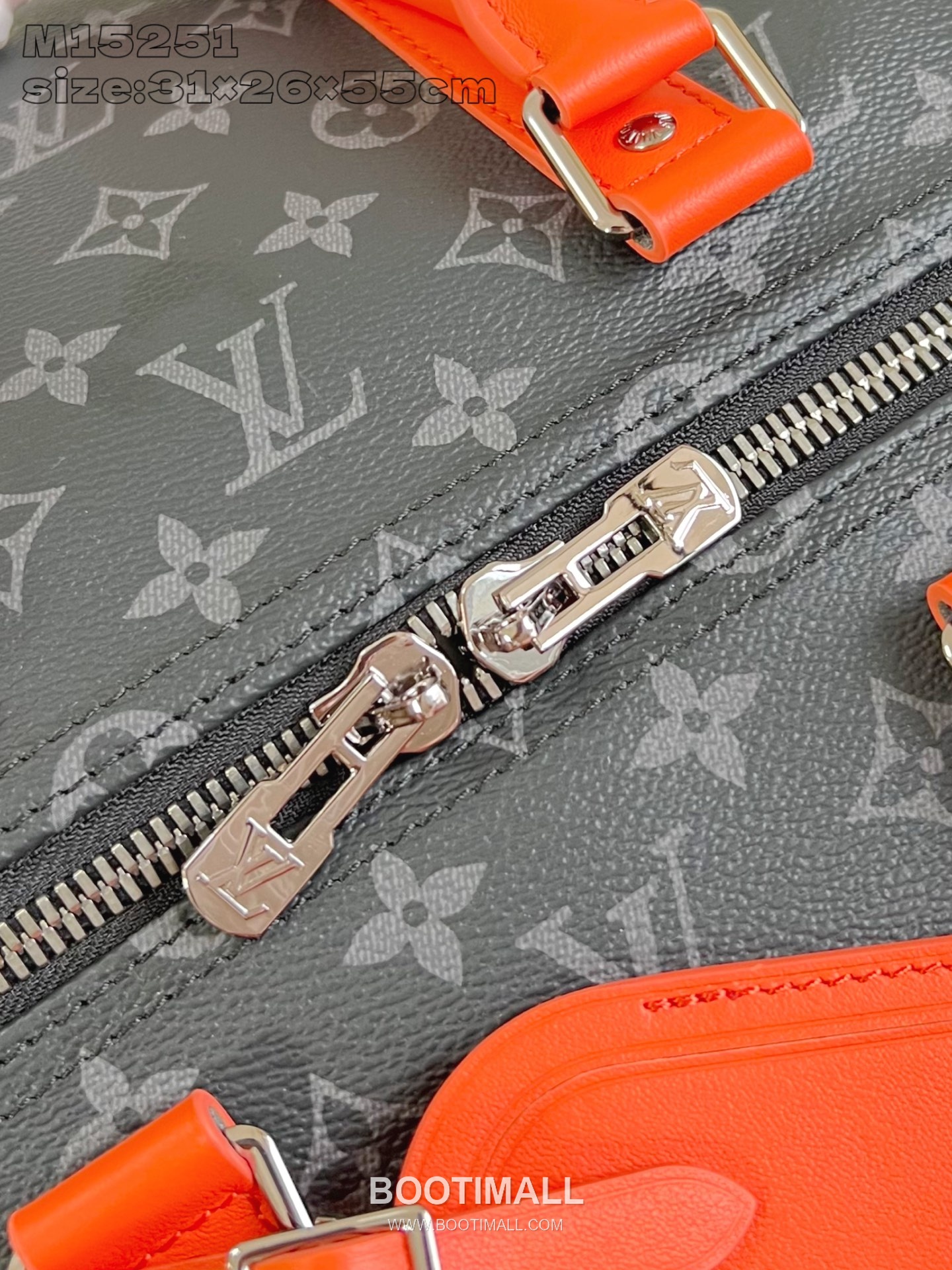 Louis Vuitton Keepall Bandoulière 55 Monogram Eclipse Canvas Travel Bag M15251 루이비통 키폴 반둘리에 55 모노그램 이클립스 캔버스 트래블백 55cm 10