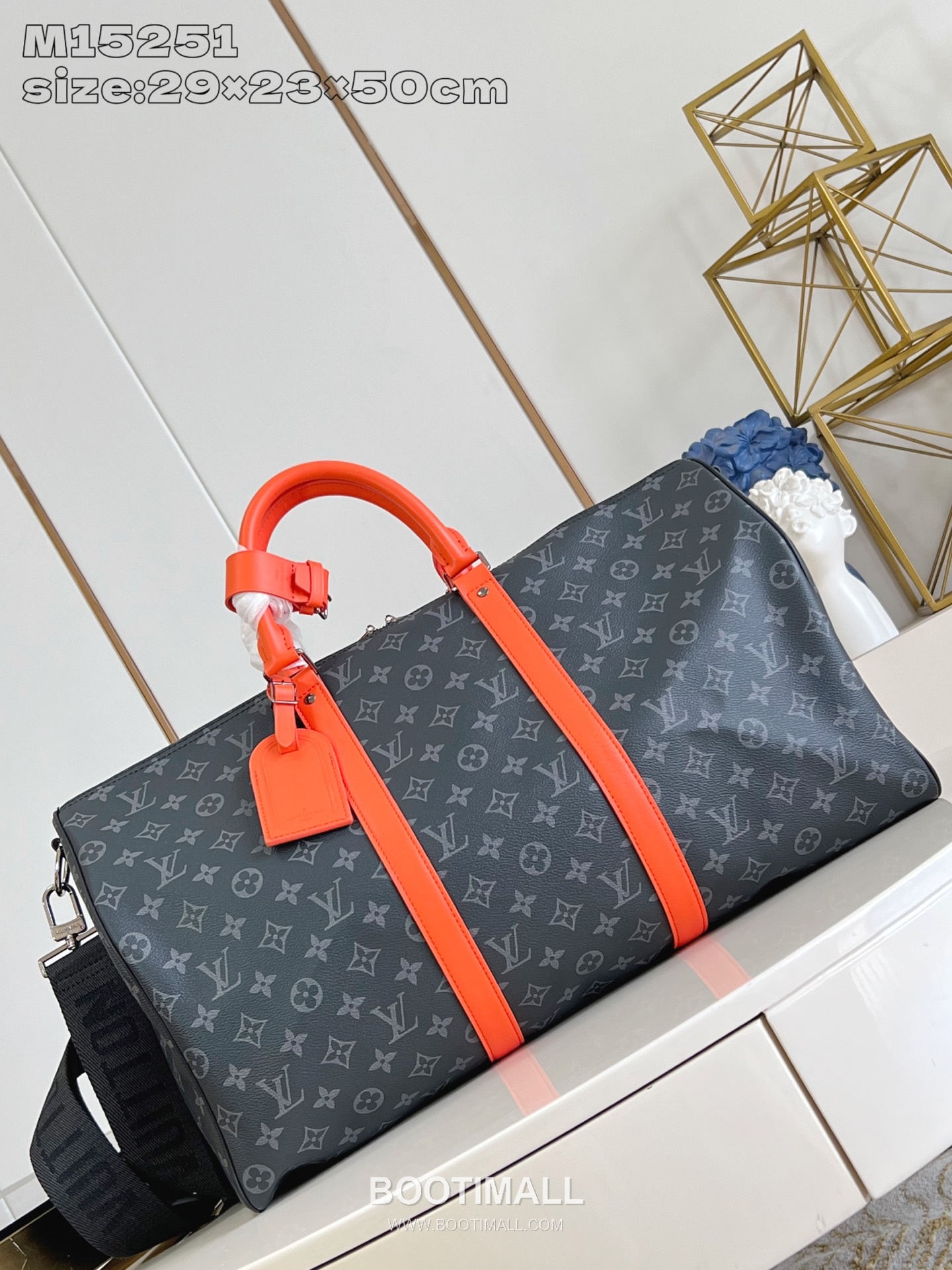 Louis Vuitton Keepall Bandoulière 50 Monogram Eclipse Canvas Travel Bag M15251 루이비통 키폴 반둘리에 50 모노그램 이클립스 캔버스 트래블백 50cm 1