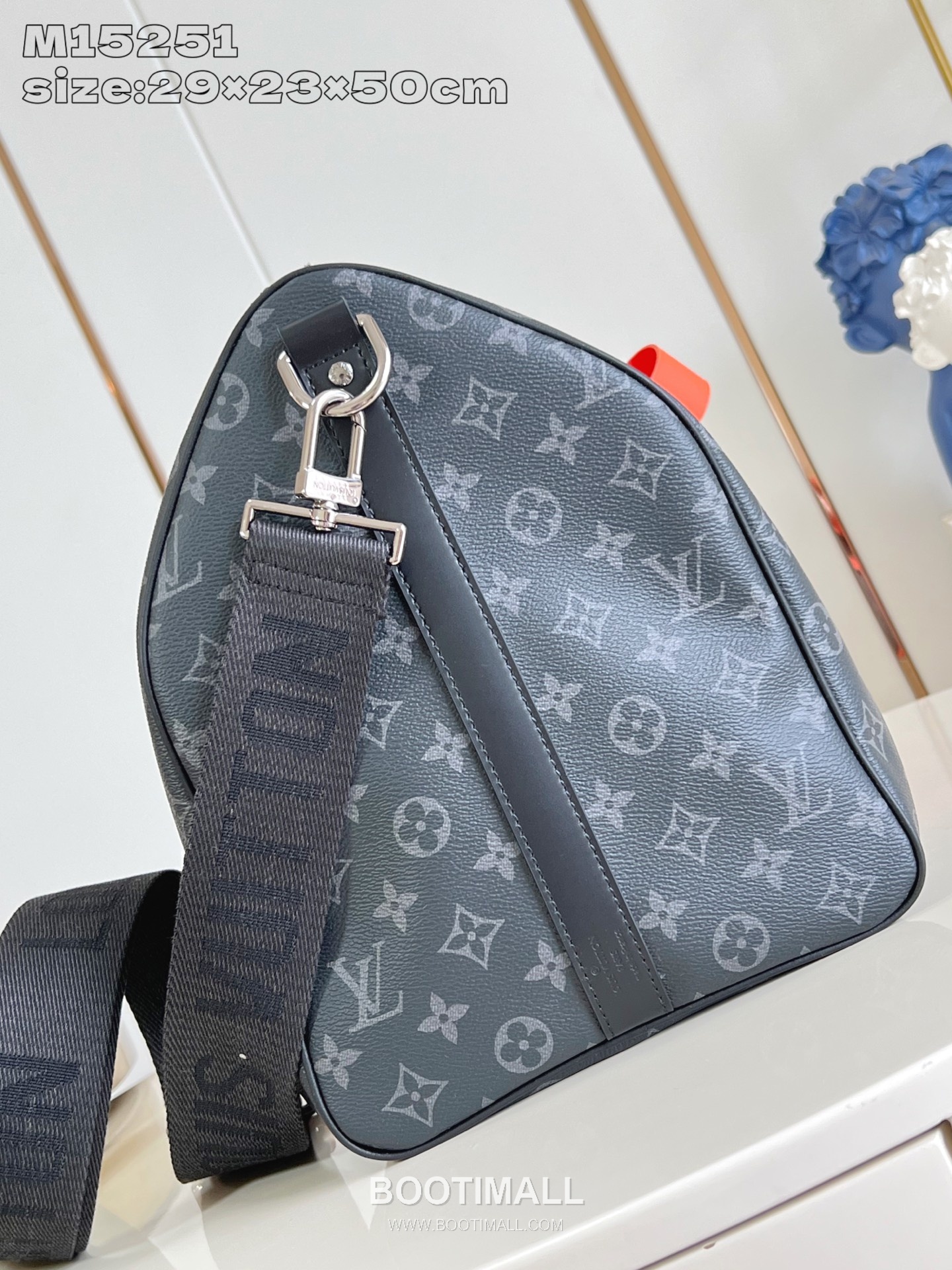 Louis Vuitton Keepall Bandoulière 50 Monogram Eclipse Canvas Travel Bag M15251 루이비통 키폴 반둘리에 50 모노그램 이클립스 캔버스 트래블백 50cm 5