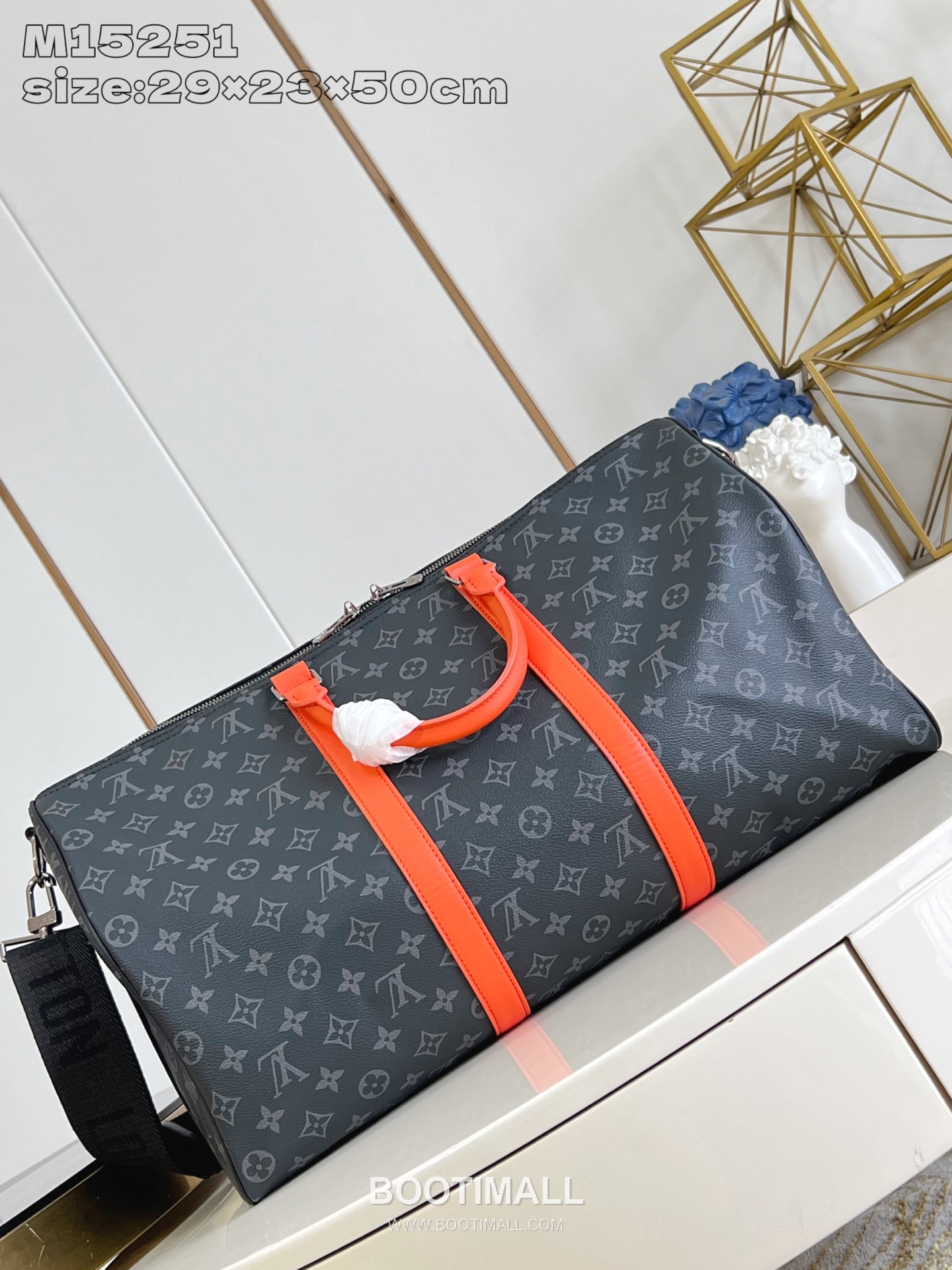 Louis Vuitton Keepall Bandoulière 50 Monogram Eclipse Canvas Travel Bag M15251 루이비통 키폴 반둘리에 50 모노그램 이클립스 캔버스 트래블백 50cm 7