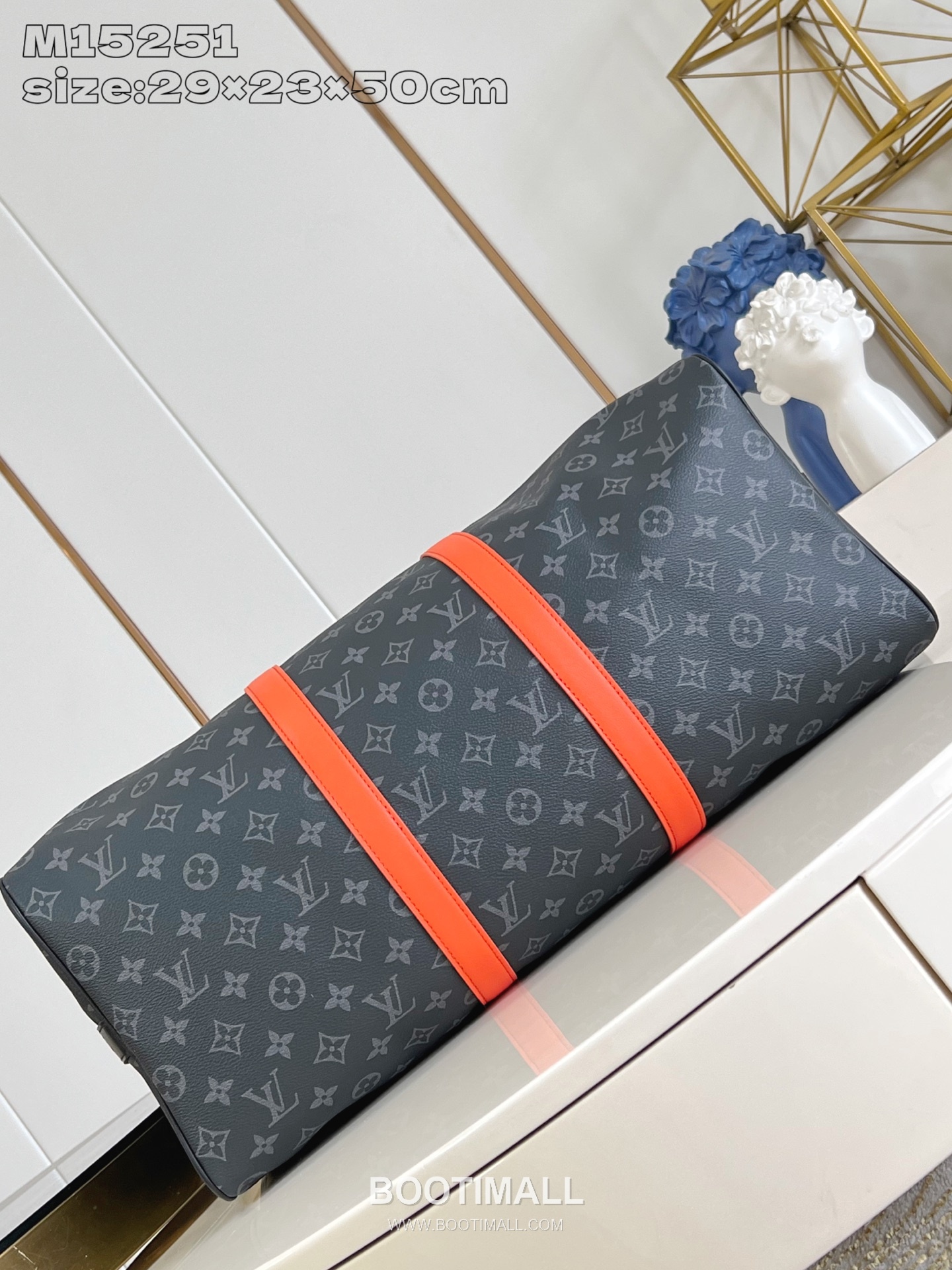 Louis Vuitton Keepall Bandoulière 50 Monogram Eclipse Canvas Travel Bag M15251 루이비통 키폴 반둘리에 50 모노그램 이클립스 캔버스 트래블백 50cm 8