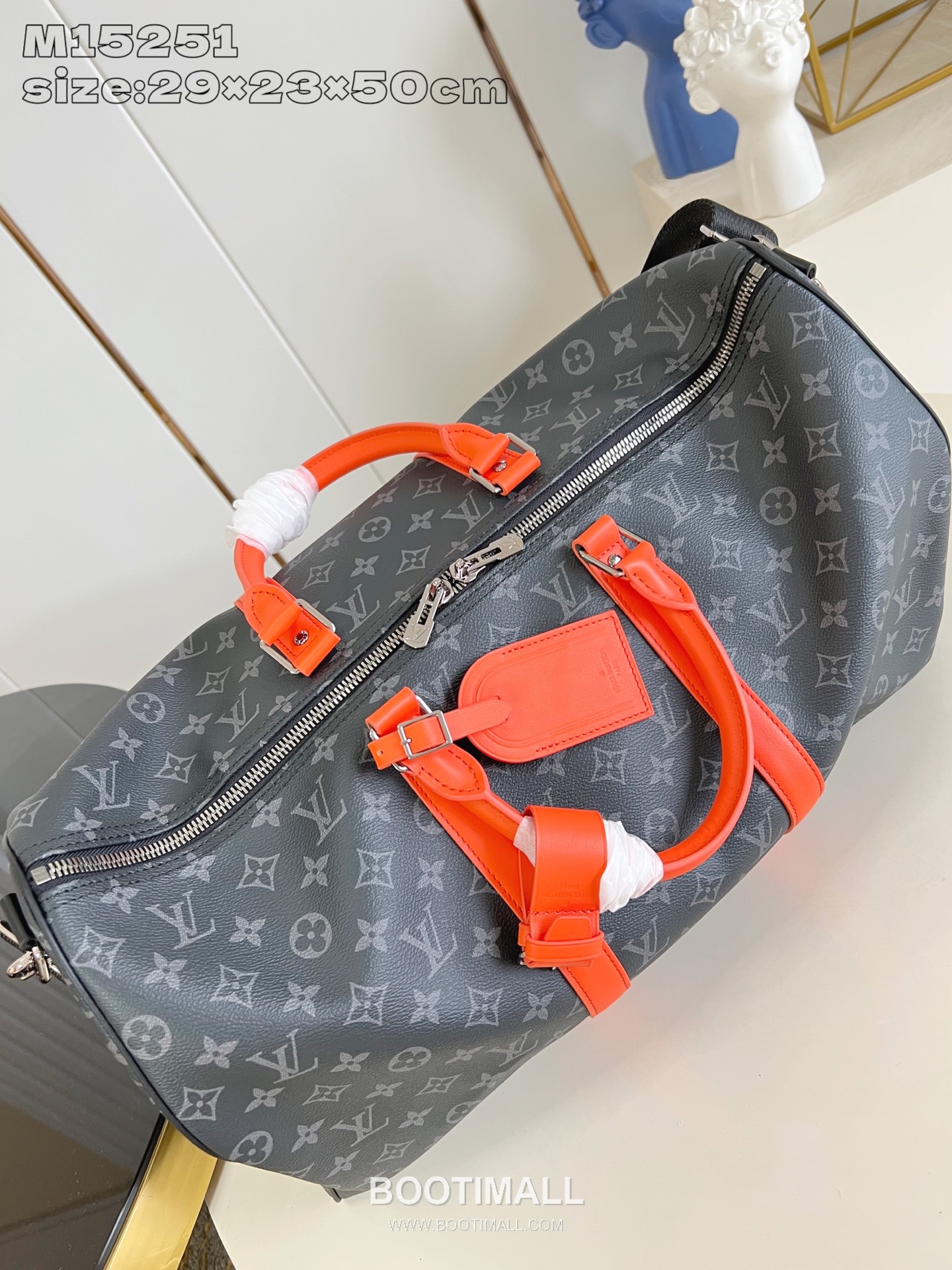 Louis Vuitton Keepall Bandoulière 50 Monogram Eclipse Canvas Travel Bag M15251 루이비통 키폴 반둘리에 50 모노그램 이클립스 캔버스 트래블백 50cm 9