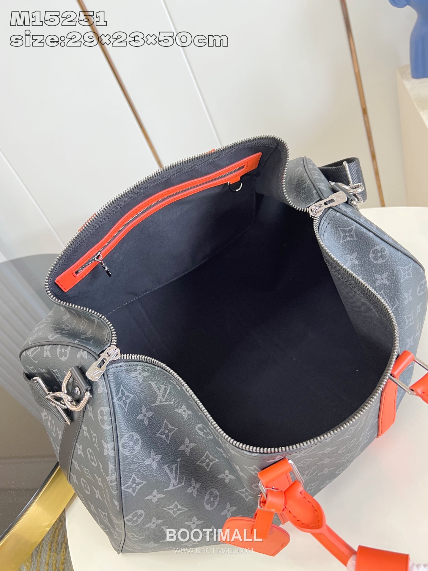 Louis Vuitton Keepall Bandoulière 50 Monogram Eclipse Canvas Travel Bag M15251 루이비통 키폴 반둘리에 50 모노그램 이클립스 캔버스 트래블백 50cm 11