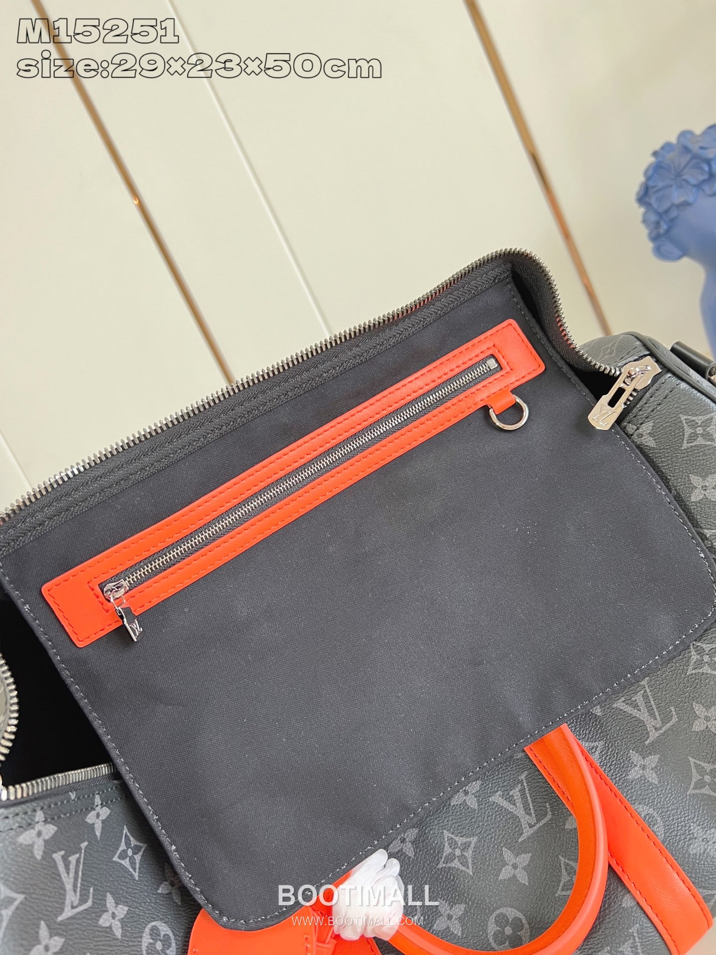 Louis Vuitton Keepall Bandoulière 50 Monogram Eclipse Canvas Travel Bag M15251 루이비통 키폴 반둘리에 50 모노그램 이클립스 캔버스 트래블백 50cm 12