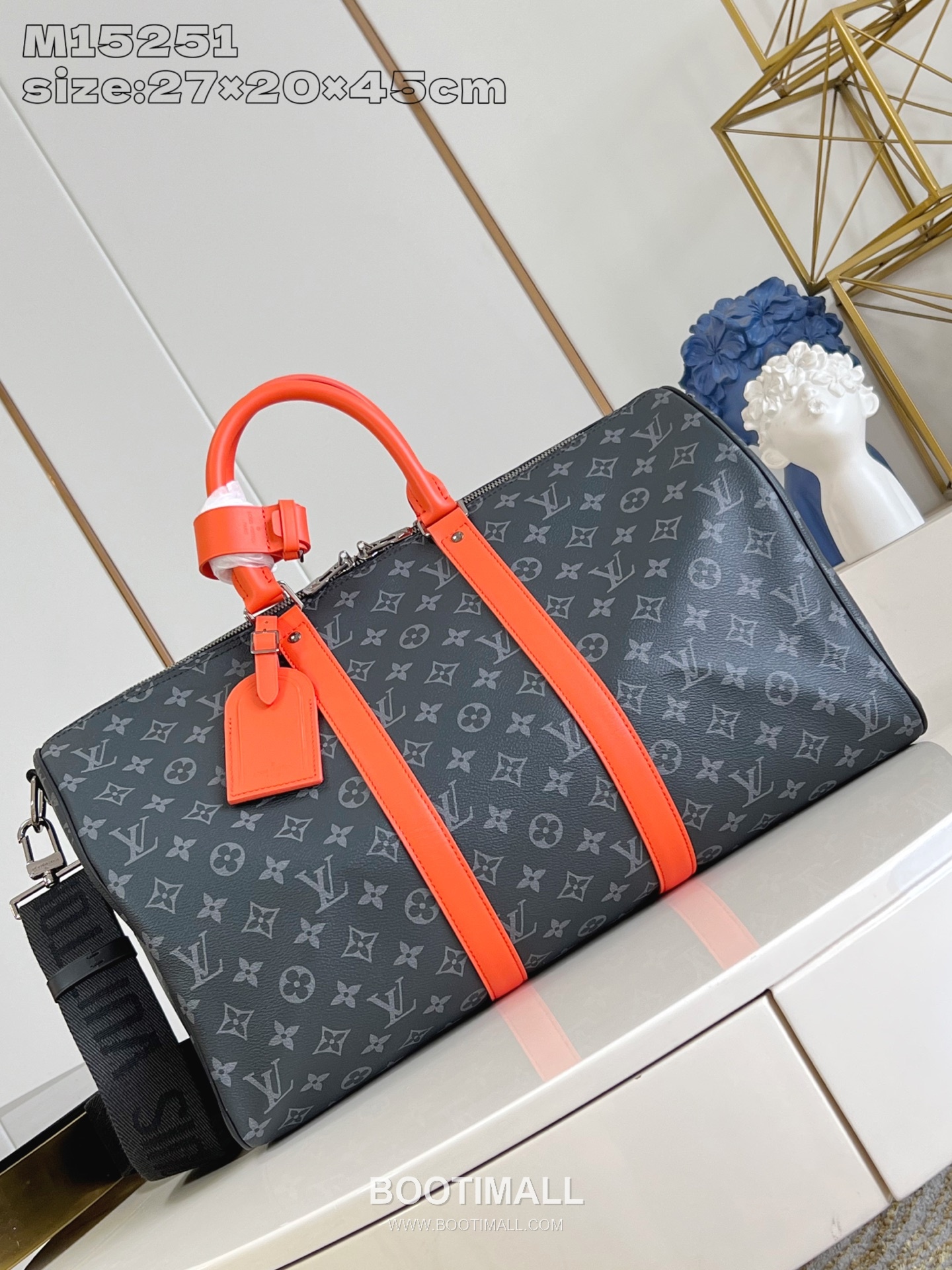 Louis Vuitton Keepall Bandoulière 45 Monogram Eclipse Canvas Travel Bag M15251 루이비통 키폴 반둘리에 45 모노그램 이클립스 캔버스 트래블백 45cm 1