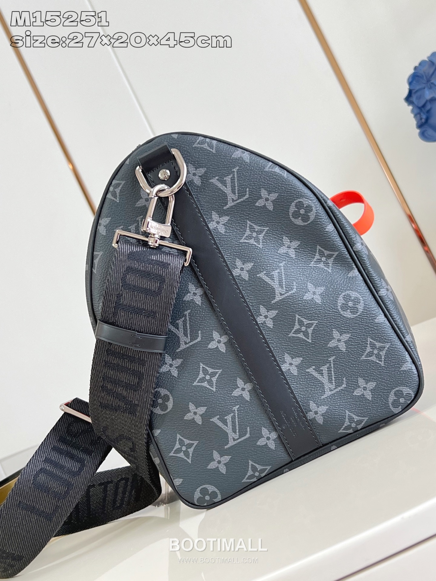 Louis Vuitton Keepall Bandoulière 45 Monogram Eclipse Canvas Travel Bag M15251 루이비통 키폴 반둘리에 45 모노그램 이클립스 캔버스 트래블백 45cm 4