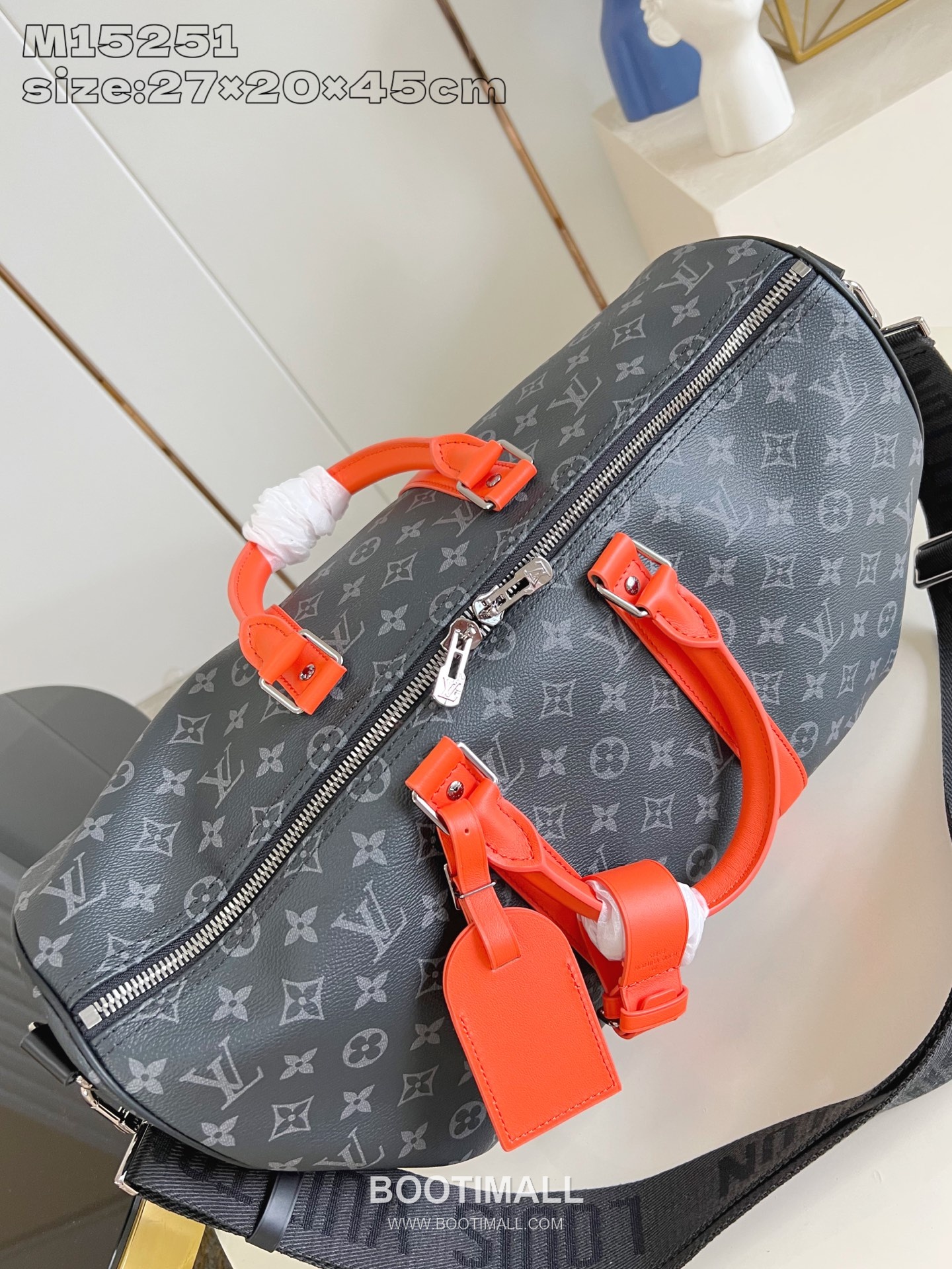 Louis Vuitton Keepall Bandoulière 45 Monogram Eclipse Canvas Travel Bag M15251 루이비통 키폴 반둘리에 45 모노그램 이클립스 캔버스 트래블백 45cm 8