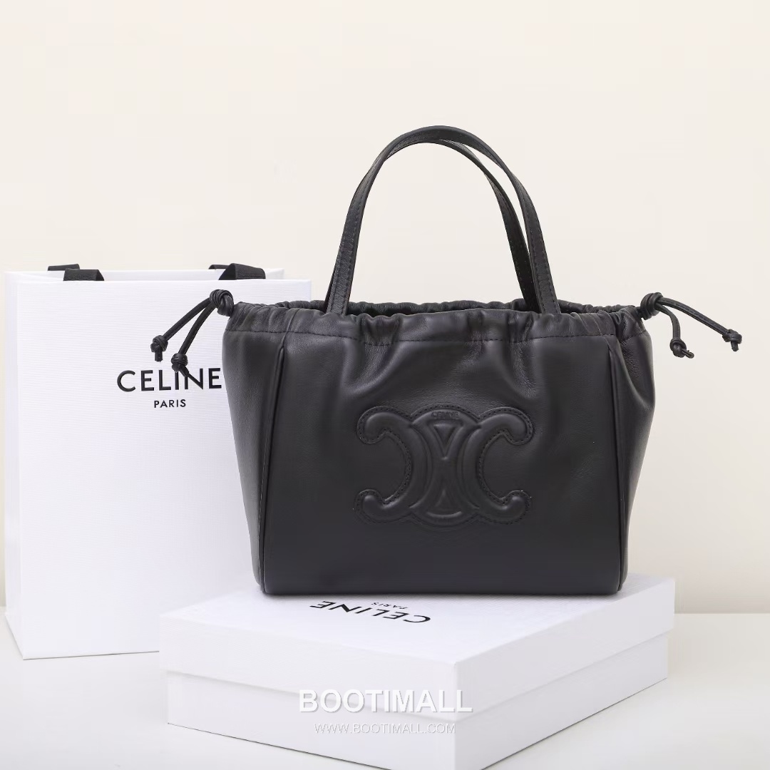 CELINE Triomphe Embossed Smooth Calfskin Bucket Bag 111013 셀린느 트리옹프 엠보싱 스무스 카프스킨 버킷백 22cm 12
