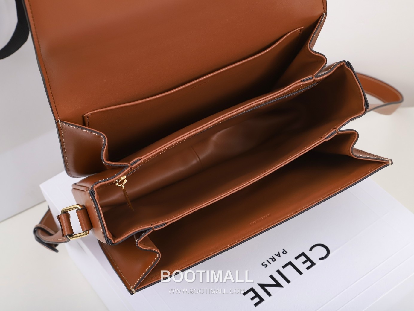 CELINE Triomphe Denim Embroidered Canvas Shoulder Bag 191242 셀린느 트리옹프 데님 자카드 캔버스 가죽 트리밍 숄더백 22.5cm 9