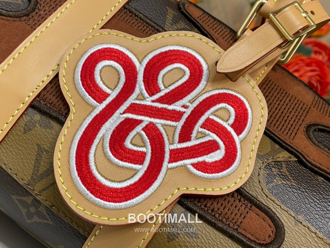 Louis Vuitton Keepall Bandouliere Nigo 25 Monogram Canvas Brown Duffle Bag 루이비통 키폴 반둘리에 니고 25 M15428 모노그램 캔버스 브라운 더플백 25cm 9