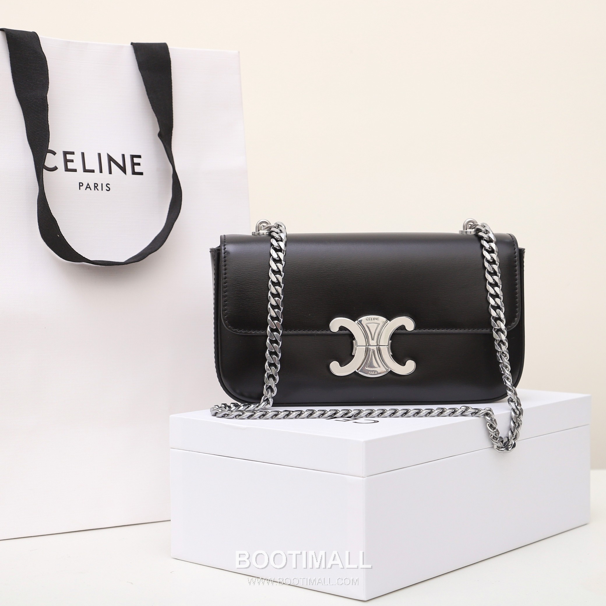 CELINE Triomphe Chain Leather Shoulder Bag 197993 셀린느 트리옹프 체인 카프스킨 숄더백 20.5cm 1