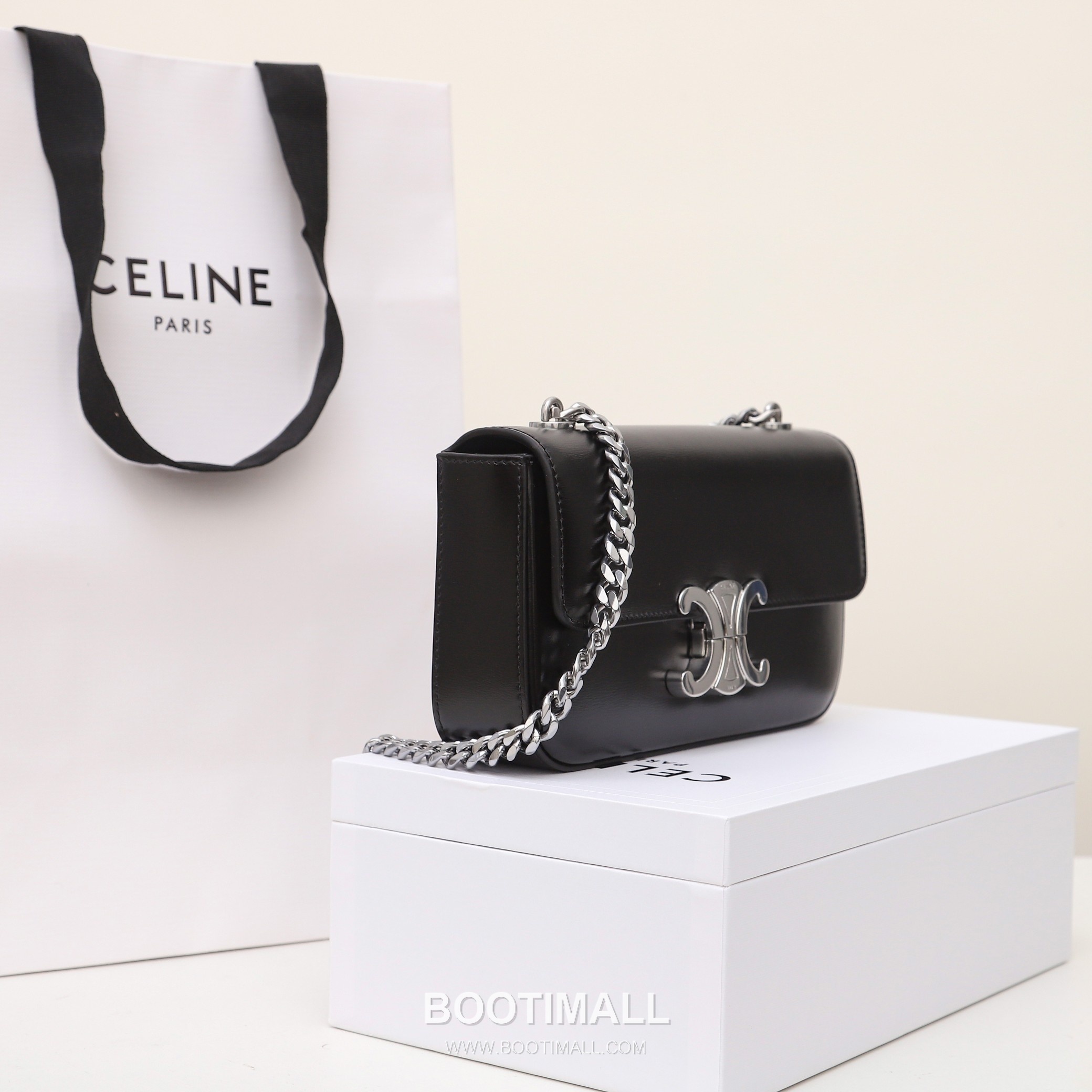 CELINE Triomphe Chain Leather Shoulder Bag 197993 셀린느 트리옹프 체인 카프스킨 숄더백 20.5cm 2