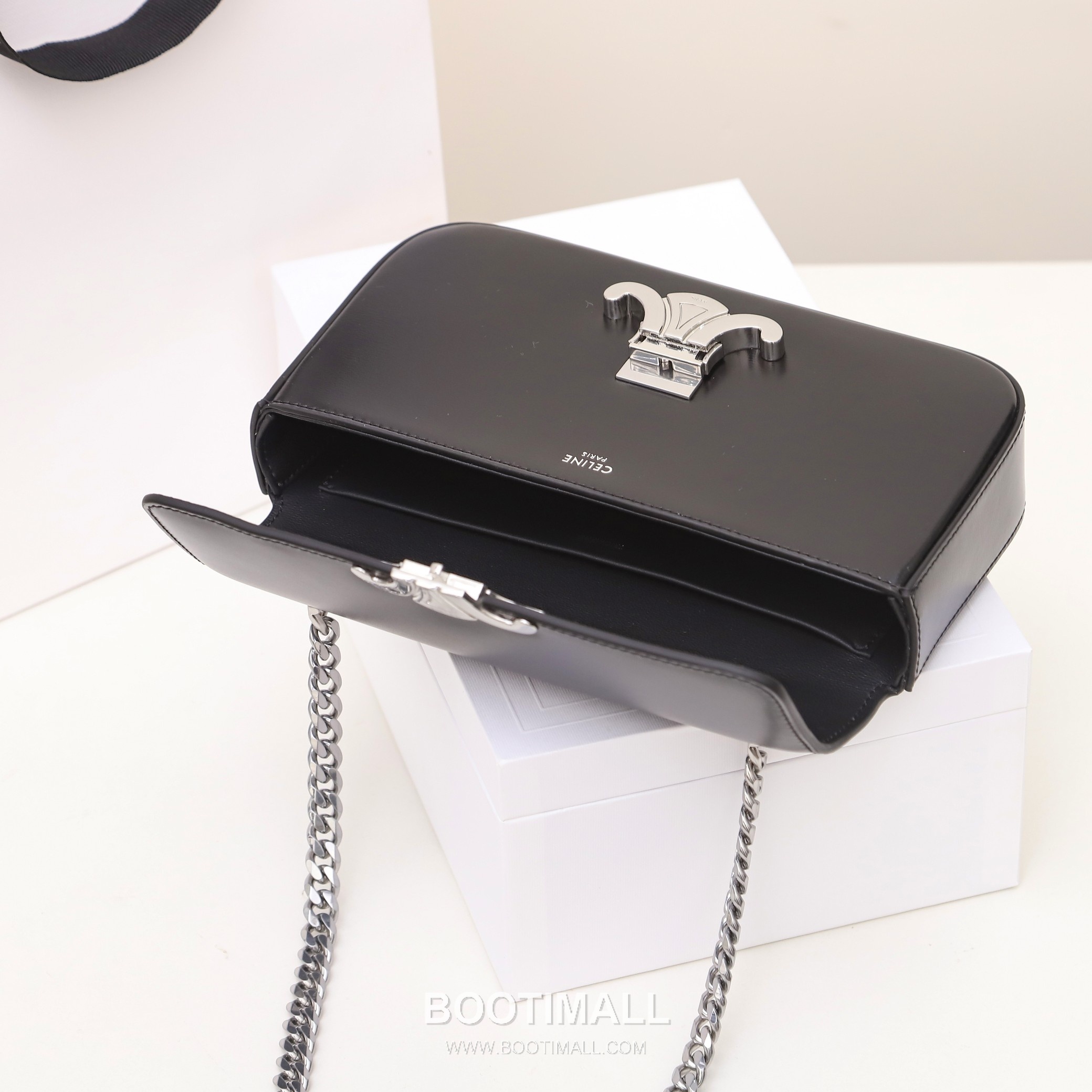 CELINE Triomphe Chain Leather Shoulder Bag 197993 셀린느 트리옹프 체인 카프스킨 숄더백 20.5cm 7