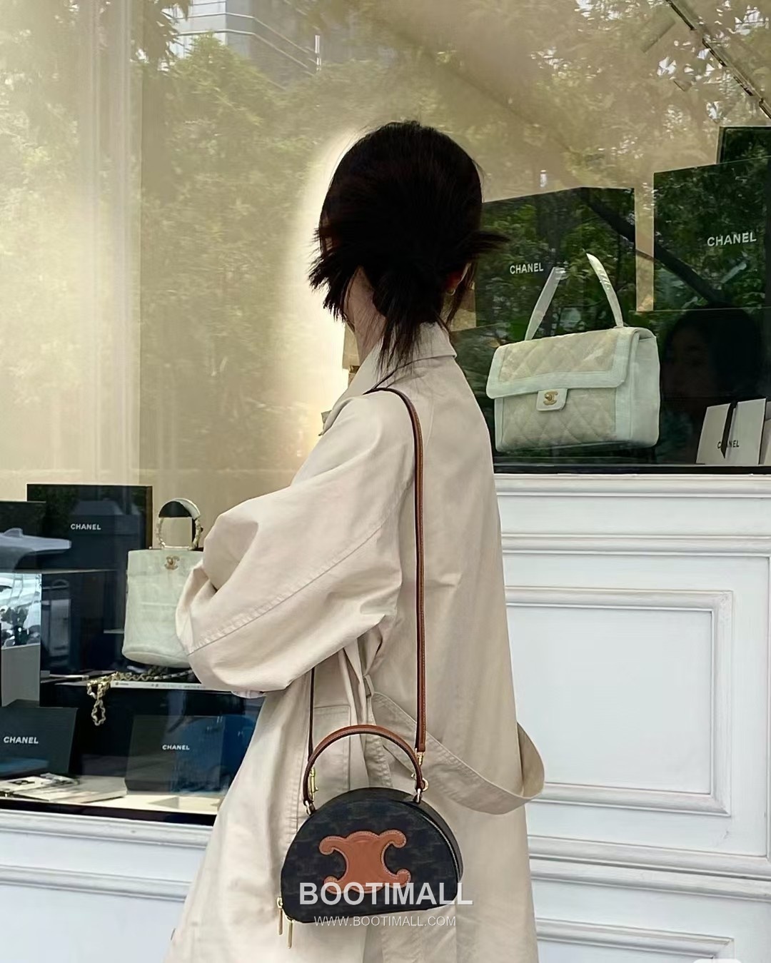 Celine Triomphe Monogram Half-Moon Italian Cowhide Brown Top Handle Bag 셀린느 트리옹프 모노그램 하프문 10K642 이탈리아 소가죽 브라운 탑핸들백 18cm 2