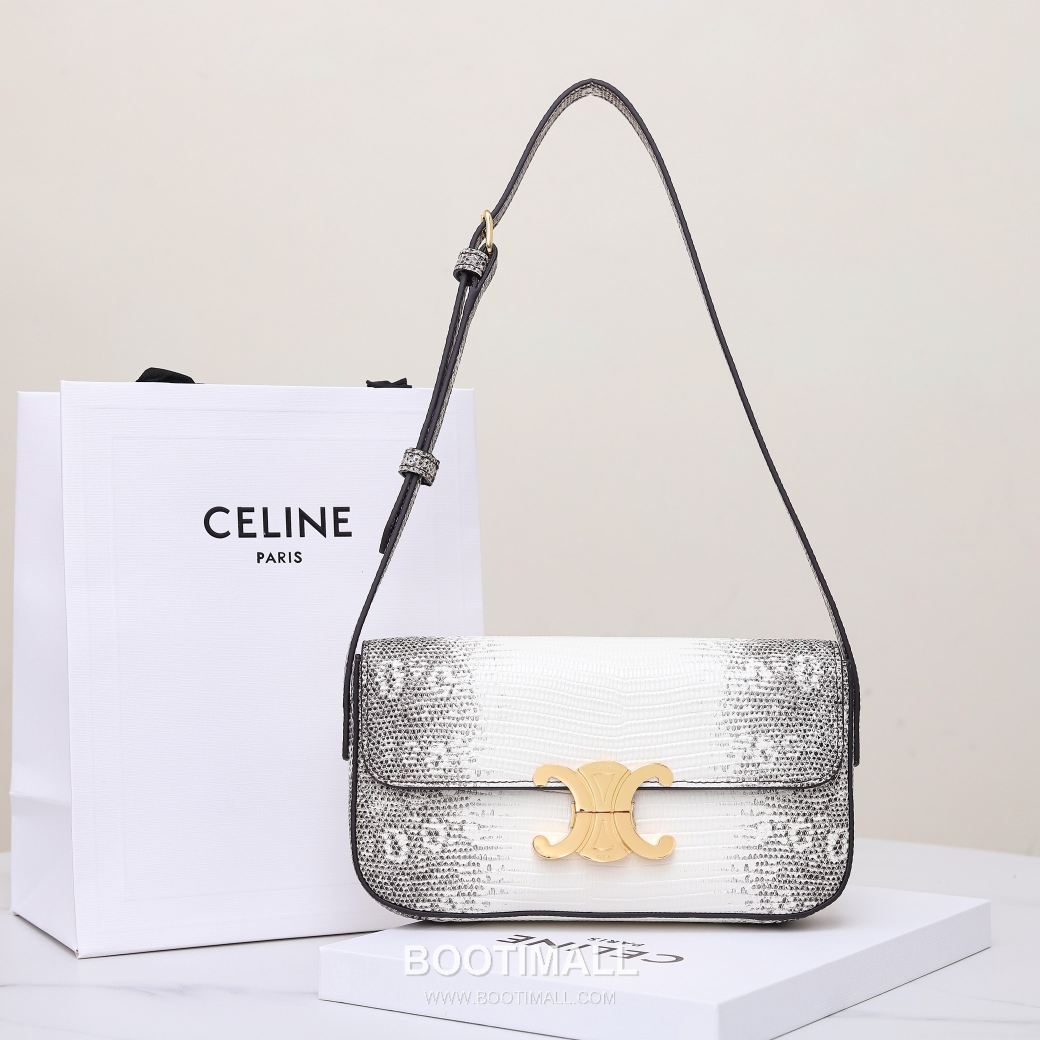 Celine Lizard-Embossed Zip Cowhide White Long Wallet 셀린느 리자드 엠보스드 집 194144 소가죽 화이트 장지갑 20.5cm 10