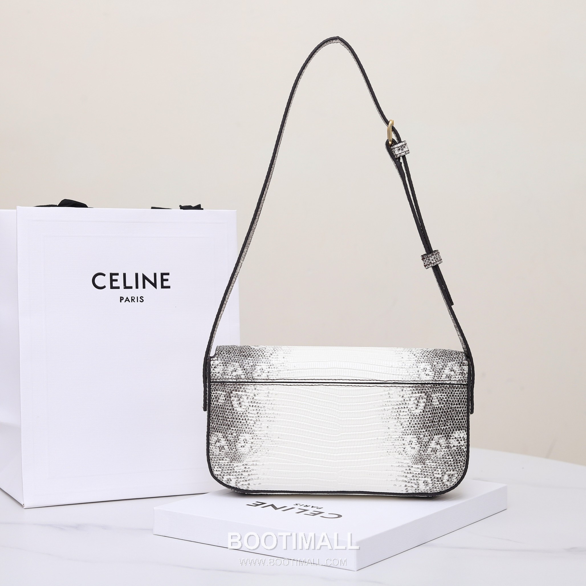 Celine Lizard-Embossed Zip Cowhide White Long Wallet 셀린느 리자드 엠보스드 집 194144 소가죽 화이트 장지갑 20.5cm 13