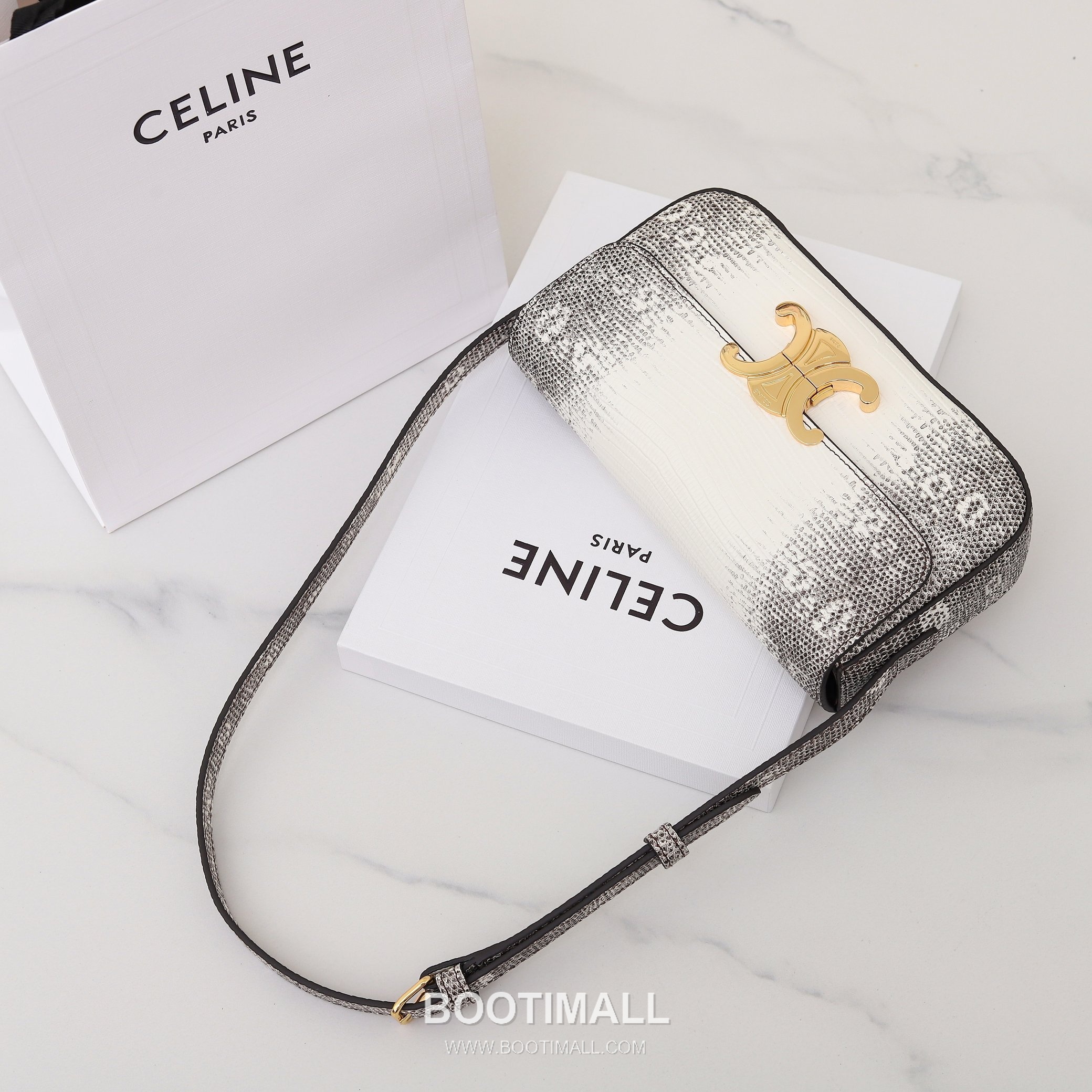Celine Lizard-Embossed Zip Cowhide White Long Wallet 셀린느 리자드 엠보스드 집 194144 소가죽 화이트 장지갑 20.5cm 15