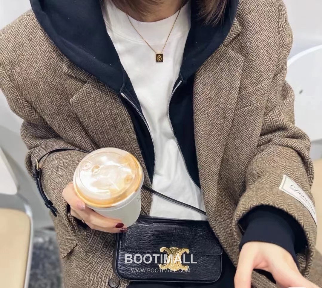 Celine Lizard-Embossed Flap Cowhide Black Long Wallet 셀린느 리자드 엠보스드 플랩 194144 소가죽 블랙 장지갑 20.5cm 3