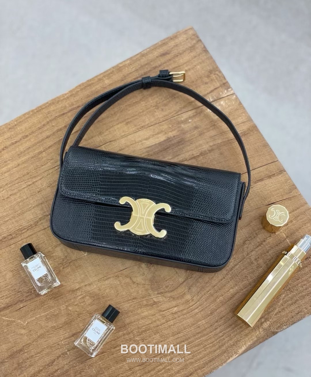 Celine Lizard-Embossed Flap Cowhide Black Long Wallet 셀린느 리자드 엠보스드 플랩 194144 소가죽 블랙 장지갑 20.5cm 6