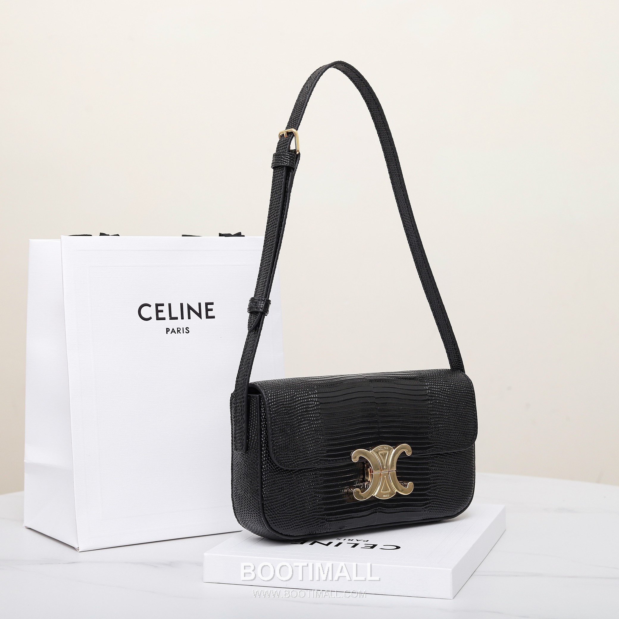 Celine Lizard-Embossed Flap Cowhide Black Long Wallet 셀린느 리자드 엠보스드 플랩 194144 소가죽 블랙 장지갑 20.5cm 10