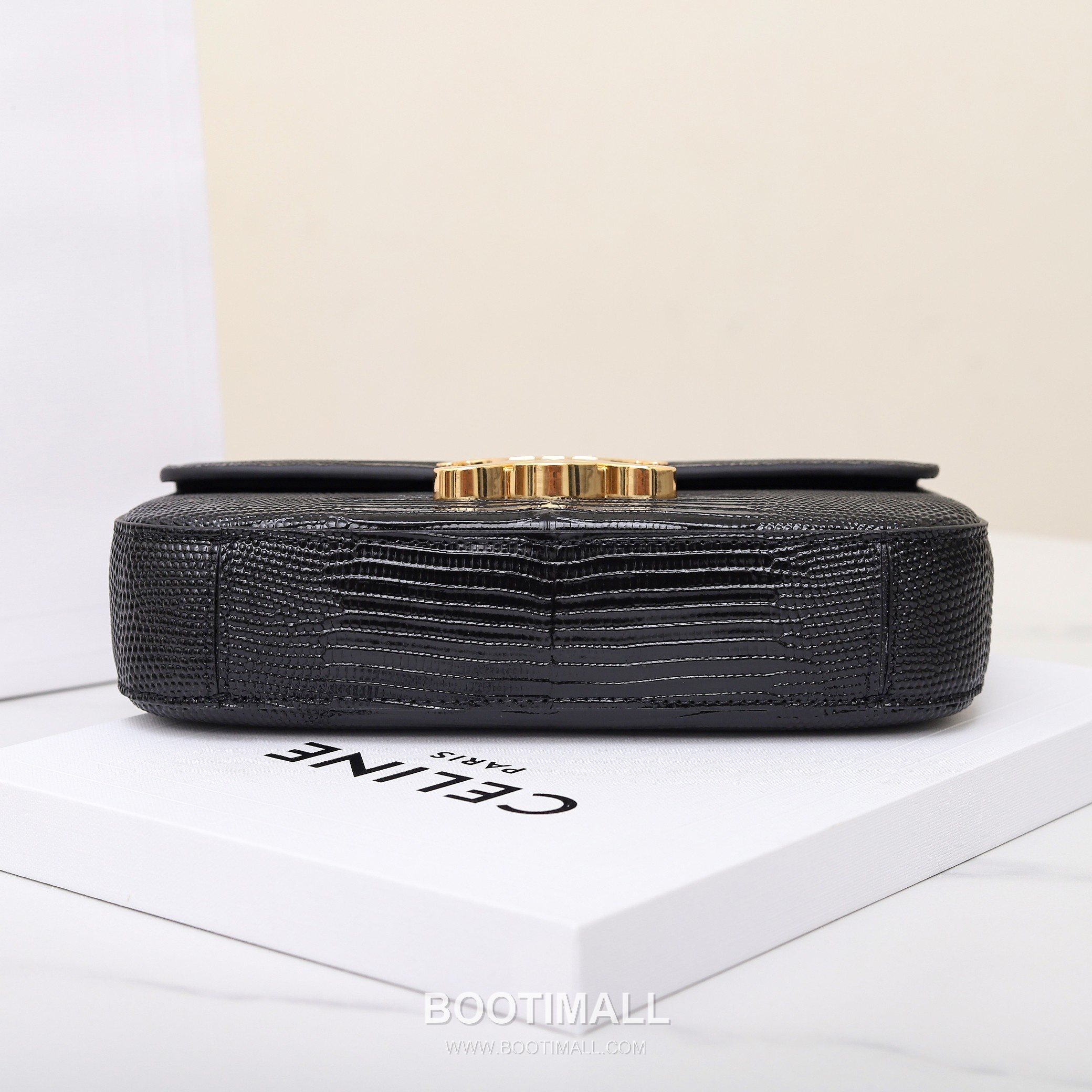 Celine Lizard-Embossed Flap Cowhide Black Long Wallet 셀린느 리자드 엠보스드 플랩 194144 소가죽 블랙 장지갑 20.5cm 13