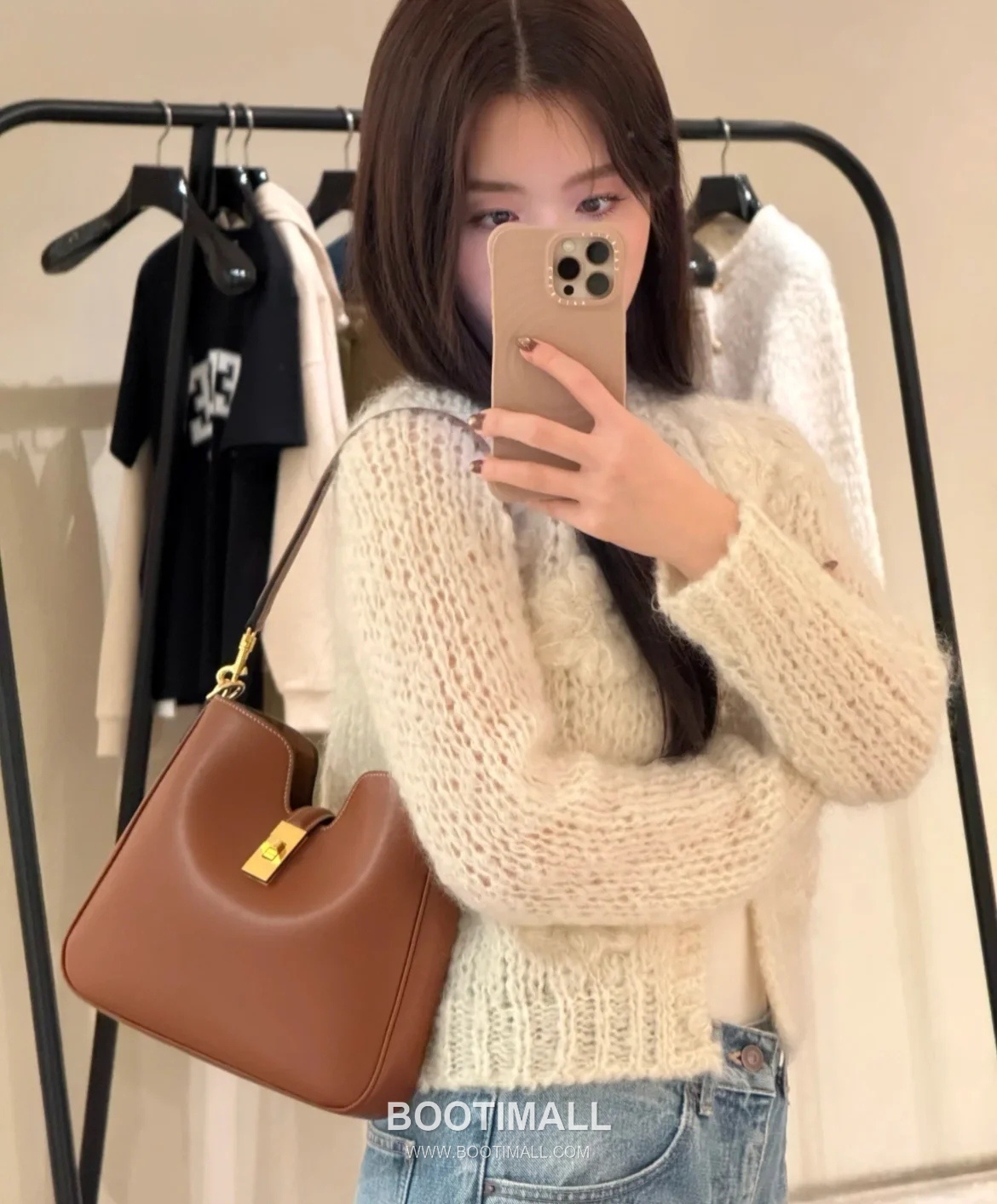 Louis Vuitton Lock Chain Italian Cowhide Brown Crossbody Bag 루이비통 락 체인 이탈리아 소가죽 브라운 크로스백 24.5cm 5