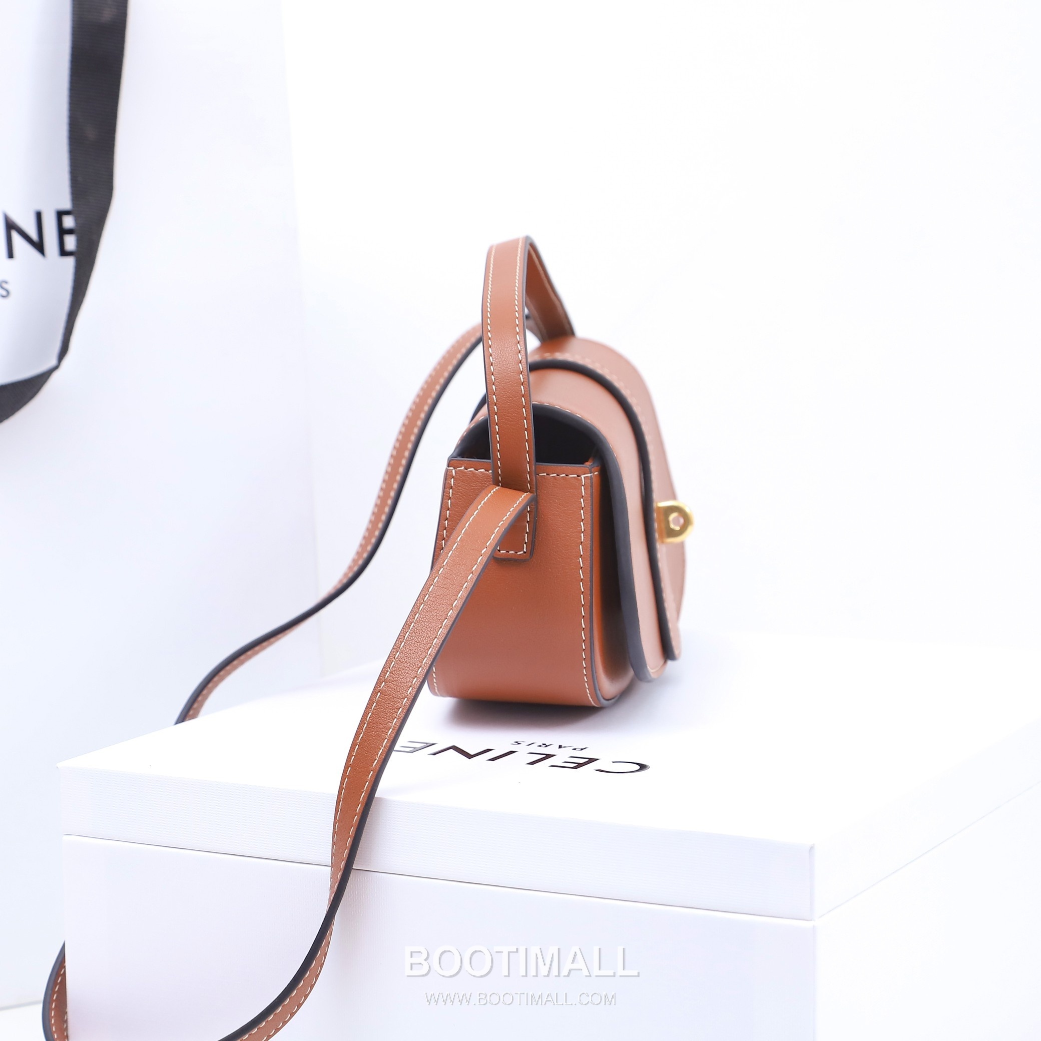 Celine Tabou 101592 Italian Cowhide Brown Clutch Bag 셀린느 타부 101592 이탈리아 소가죽 브라운 클러치백 18cm 12