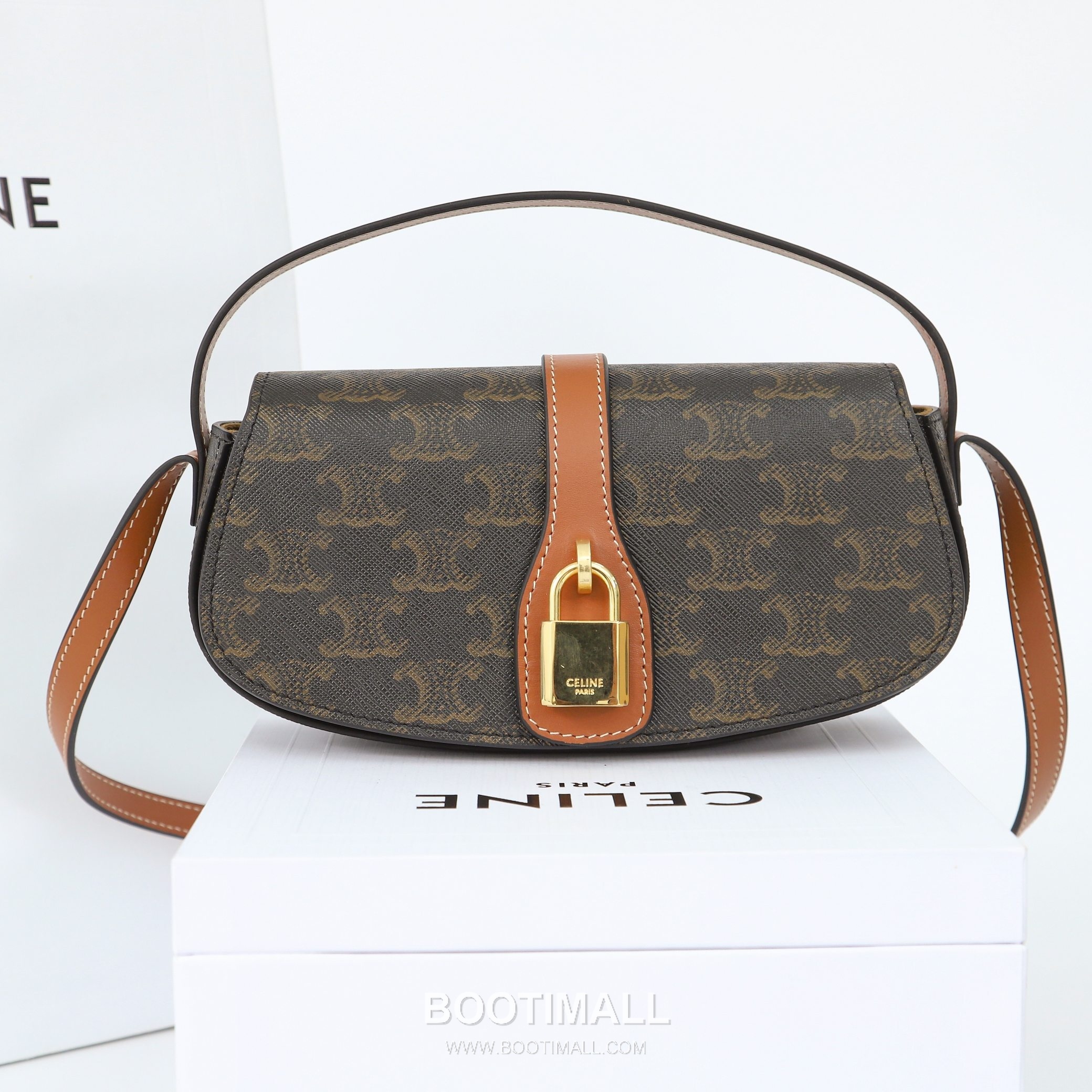 Celine Tabou Clutch Monogram Canvas Leather Bag 셀린느 타부 클러치 모노그램 캔버스 레더 숄더백 18cm 1