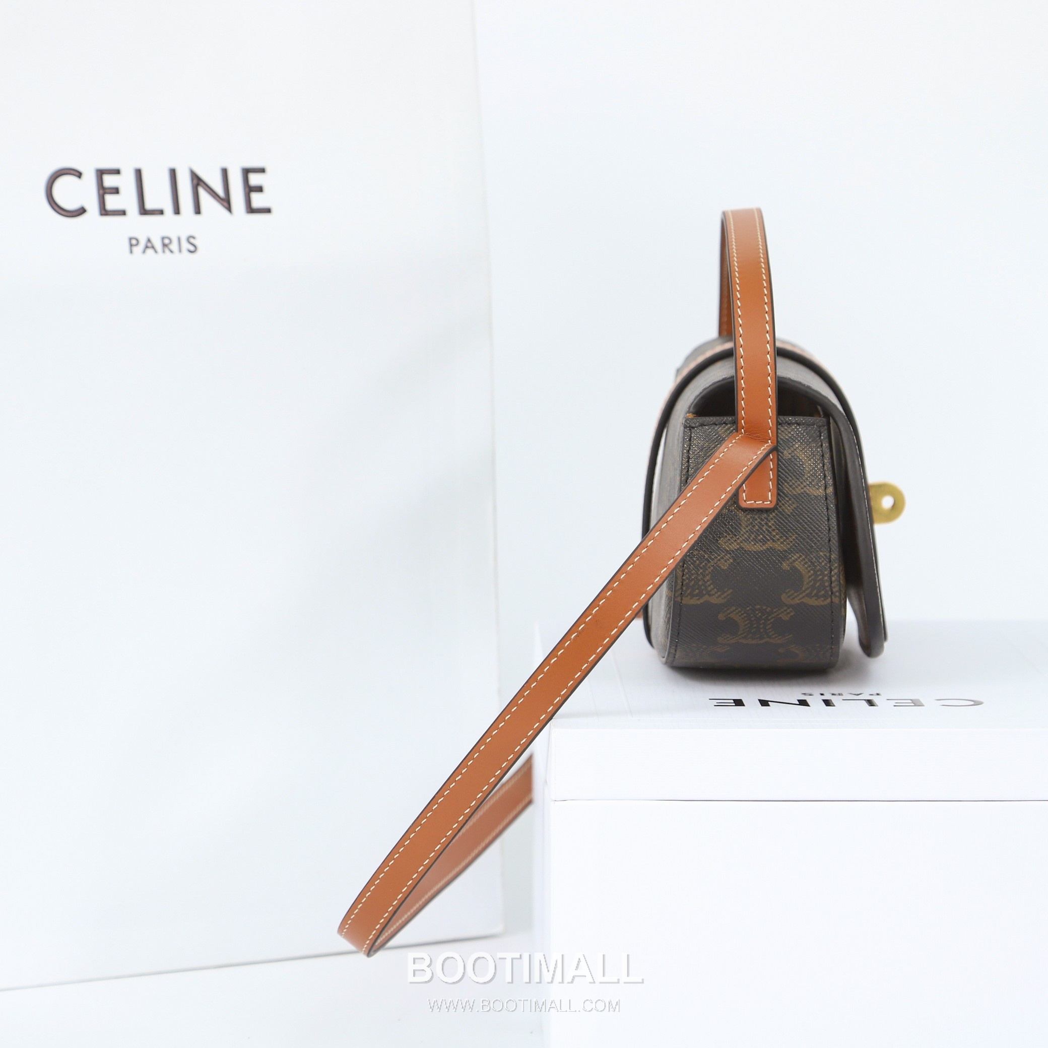 Celine Tabou Clutch Monogram Canvas Leather Bag 셀린느 타부 클러치 모노그램 캔버스 레더 숄더백 18cm 3