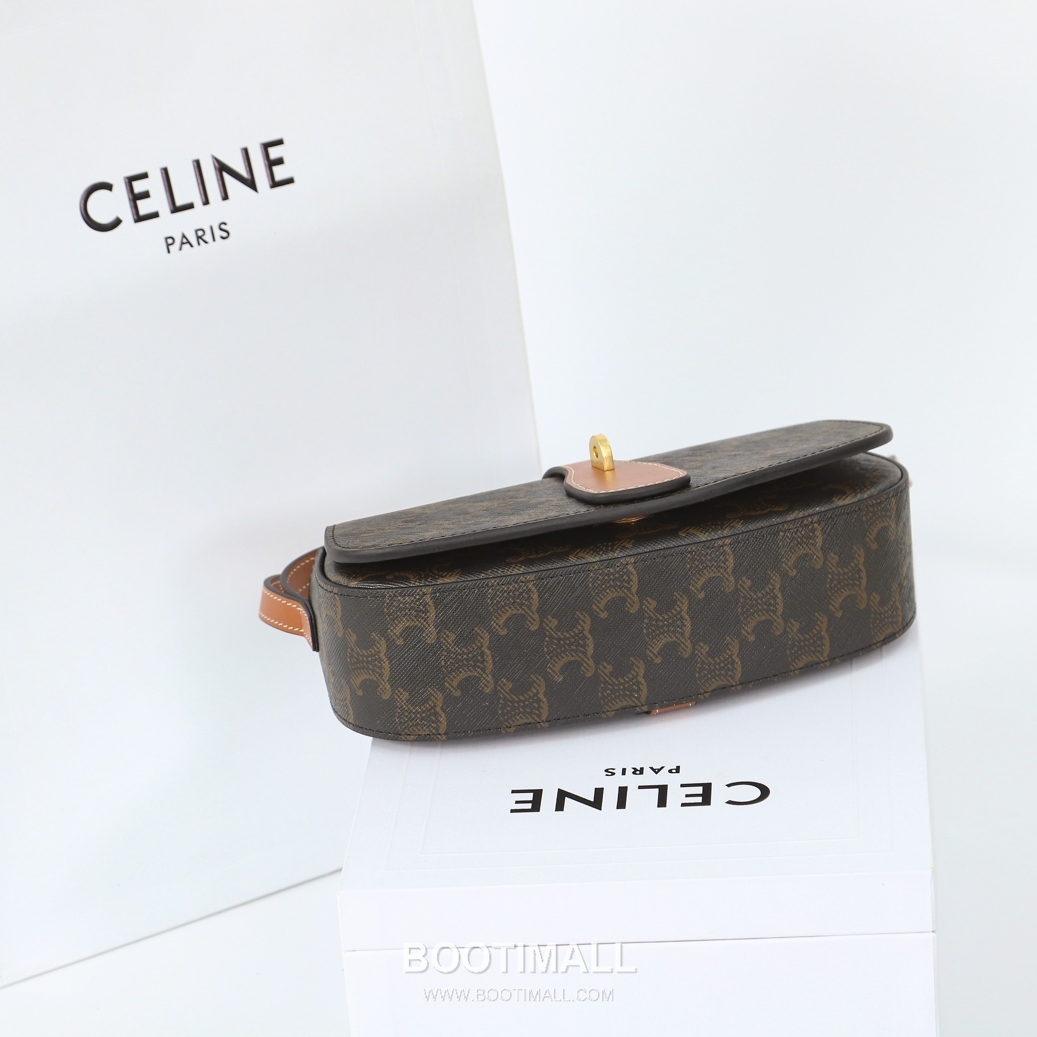 Celine Tabou Clutch Monogram Canvas Leather Bag 셀린느 타부 클러치 모노그램 캔버스 레더 숄더백 18cm 5