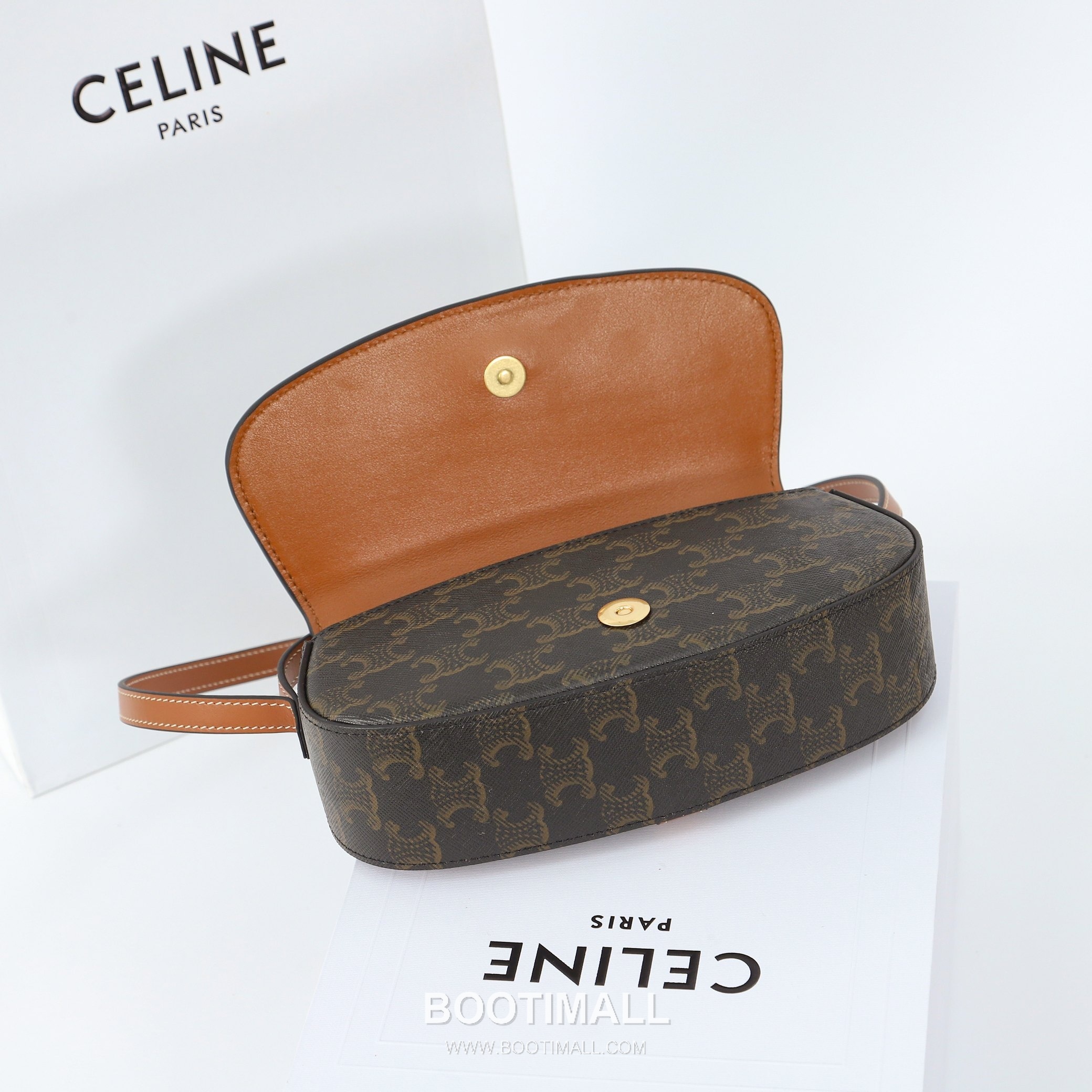 Celine Tabou Clutch Monogram Canvas Leather Bag 셀린느 타부 클러치 모노그램 캔버스 레더 숄더백 18cm 7
