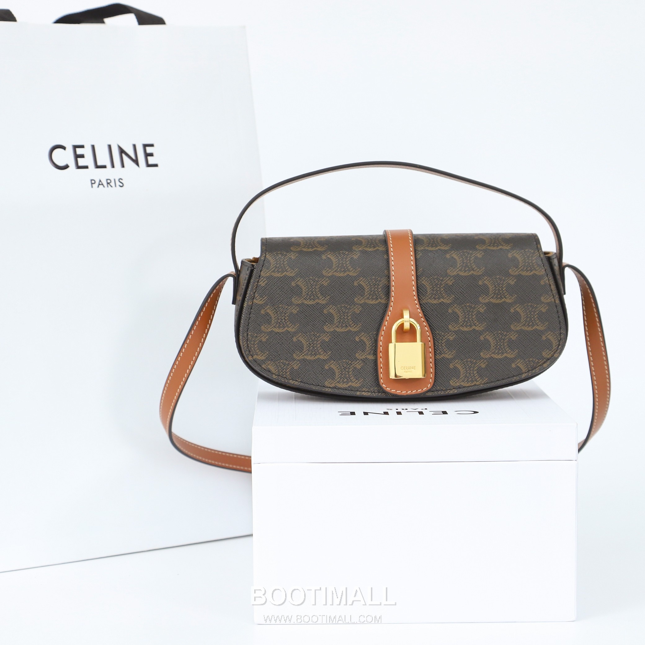 Celine Tabou Clutch Monogram Canvas Leather Bag 셀린느 타부 클러치 모노그램 캔버스 레더 숄더백 18cm 9