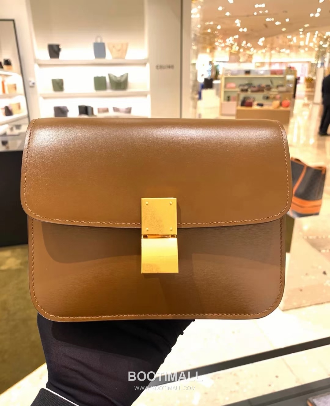 Celine Box 192523 Italian Calfskin Brown Crossbody Bag 셀린느 박스 192523 이탈리아 카프스킨 브라운 크로스백 19cm 6