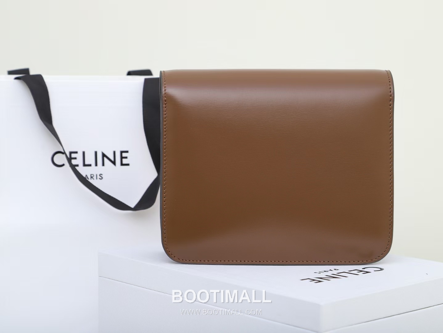 Celine Box 192523 Italian Calfskin Brown Crossbody Bag 셀린느 박스 192523 이탈리아 카프스킨 브라운 크로스백 19cm 13