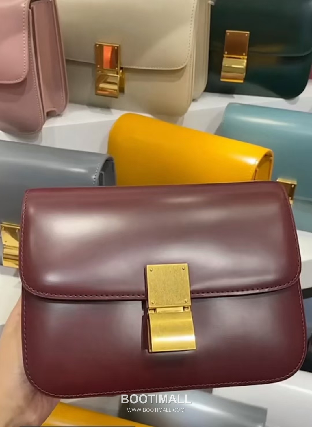 Celine Classic Box Leather Shoulder Bag 셀린느 클래식 박스 레더 숄더백 18.5cm 2