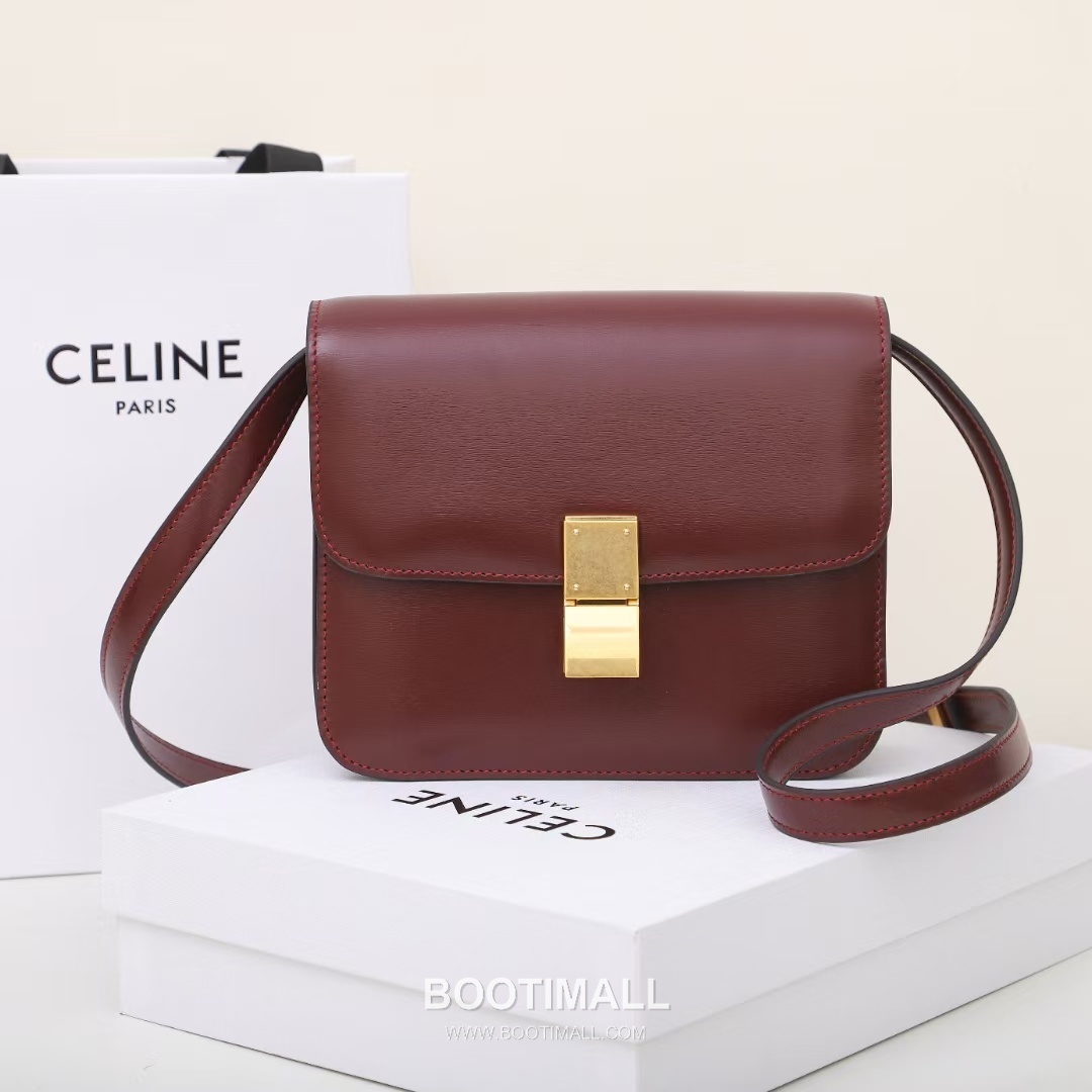Celine Classic Box Leather Shoulder Bag 셀린느 클래식 박스 레더 숄더백 18.5cm 6