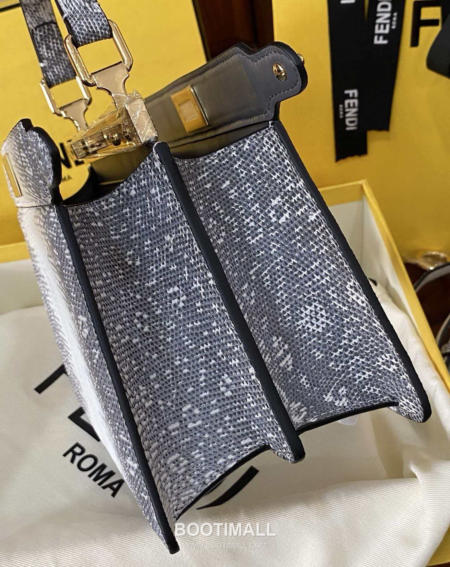 Fendi Peekaboo ISeeU Mini Lizard Leather Bag 펜디 피카부 아이씨유 미니 리자드 레더 백 20cm 4