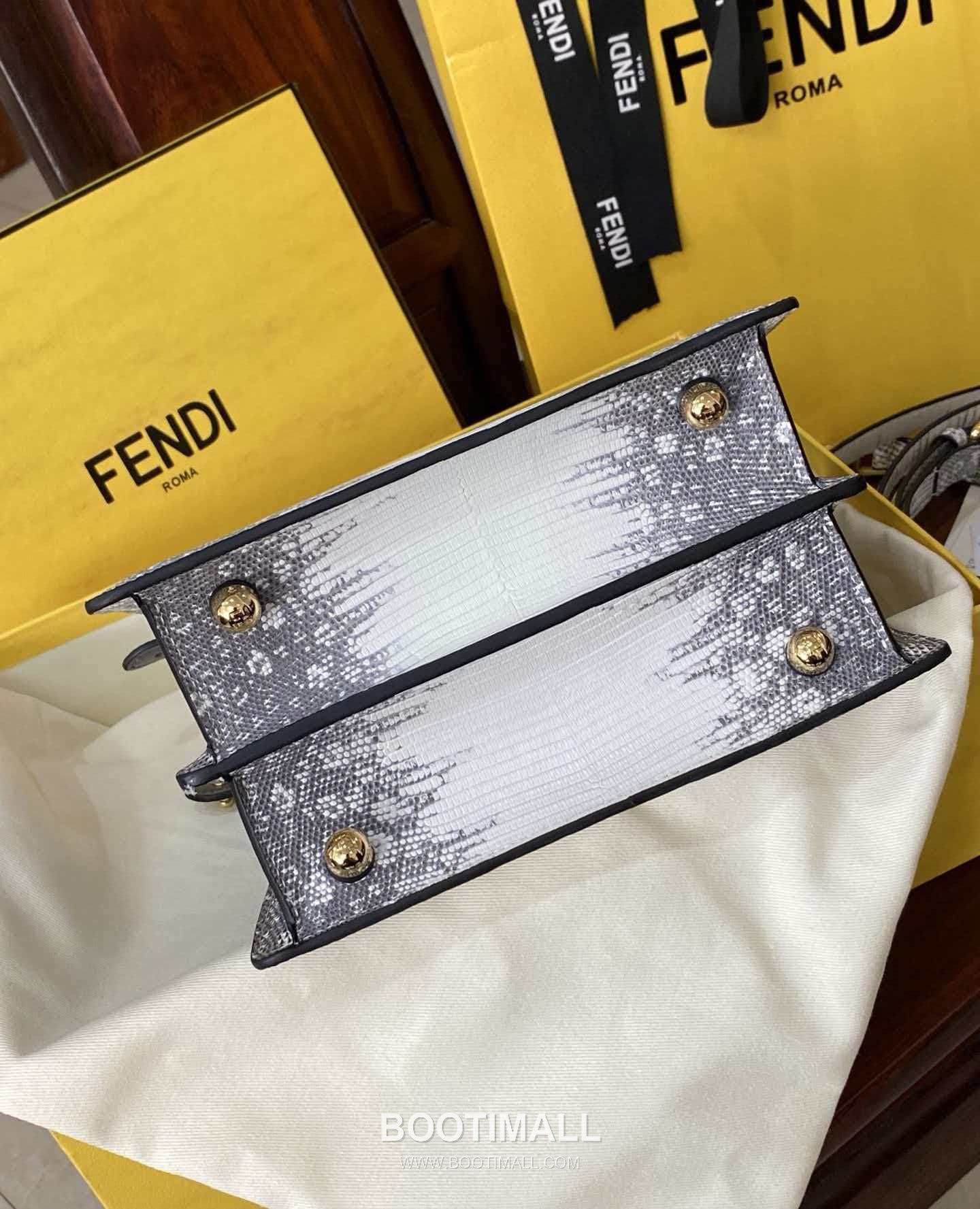 Fendi Peekaboo ISeeU Mini Lizard Leather Bag 펜디 피카부 아이씨유 미니 리자드 레더 백 20cm 5
