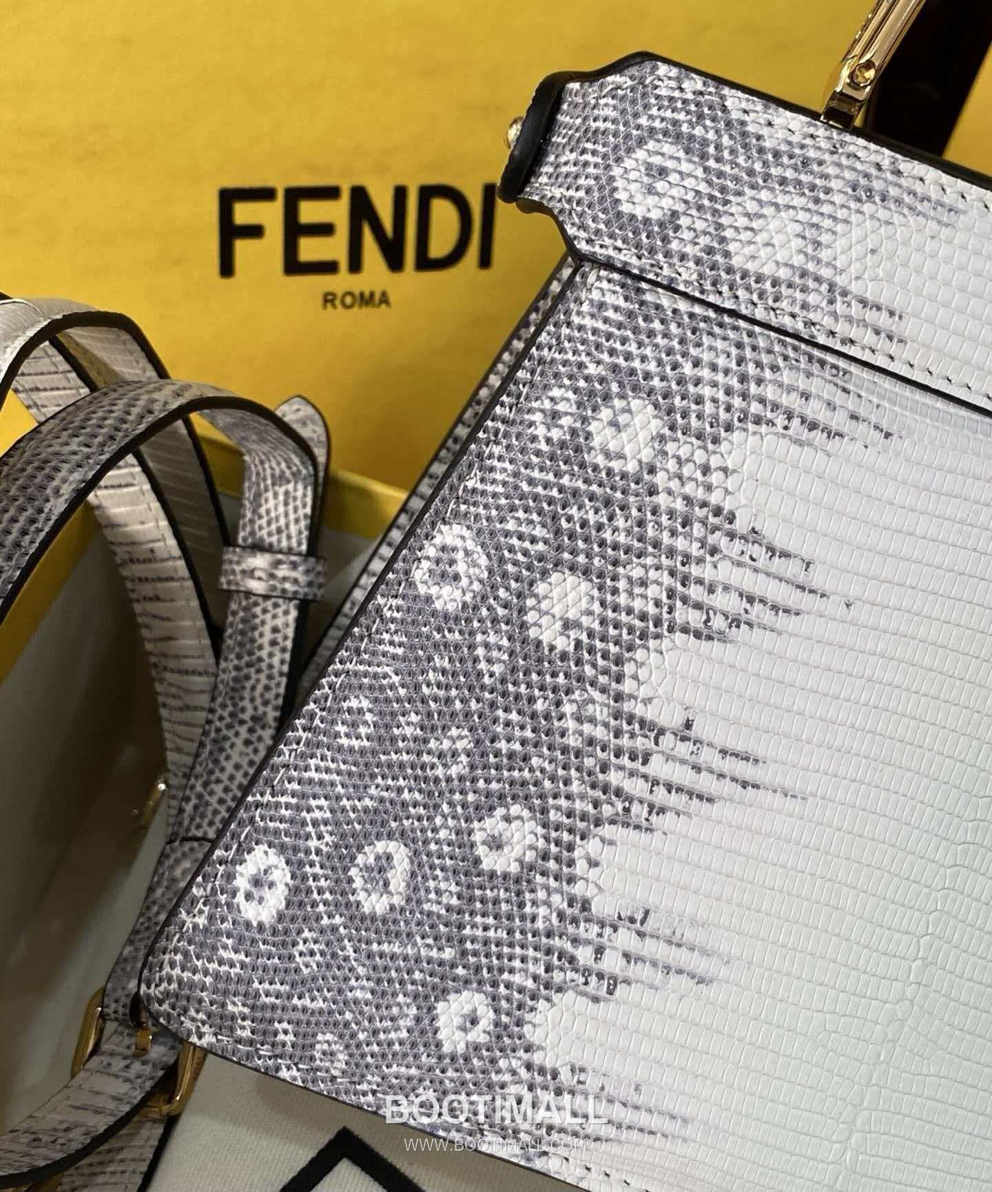 Fendi Peekaboo ISeeU Mini Lizard Leather Bag 펜디 피카부 아이씨유 미니 리자드 레더 백 20cm 7