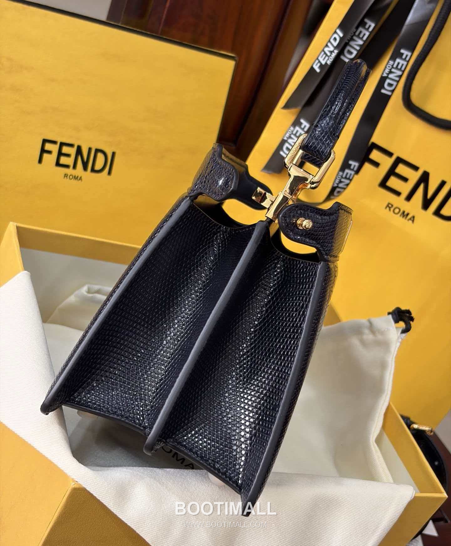Fendi Peekaboo ISeeU Mini Lizard Leather Bag 펜디 피카부 아이씨유 미니 리자드 레더 백 20cm 9