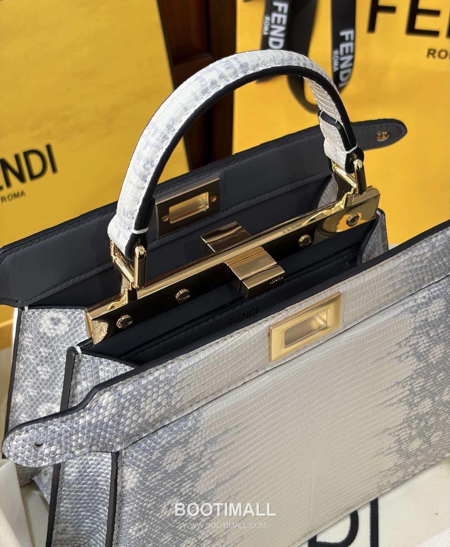 Fendi Peekaboo ISeeU Mini Lizard Leather Bag 펜디 피카부 아이씨유 미니 리자드 레더 백 20cm 8
