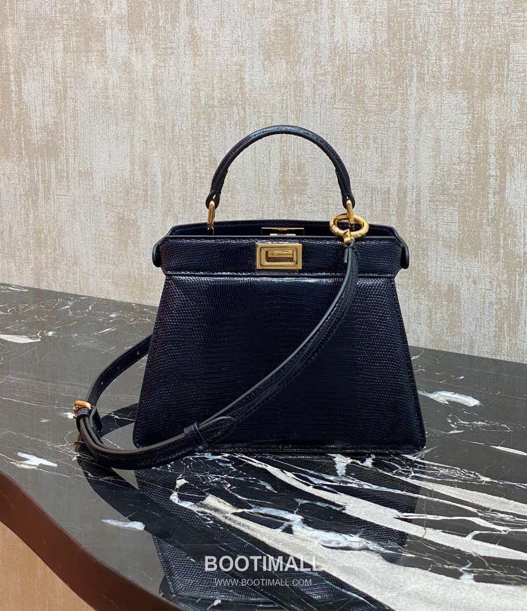Fendi Peekaboo ISeeU Mini Lizard Leather Bag 펜디 피카부 아이씨유 미니 리자드 레더 백 20cm 1