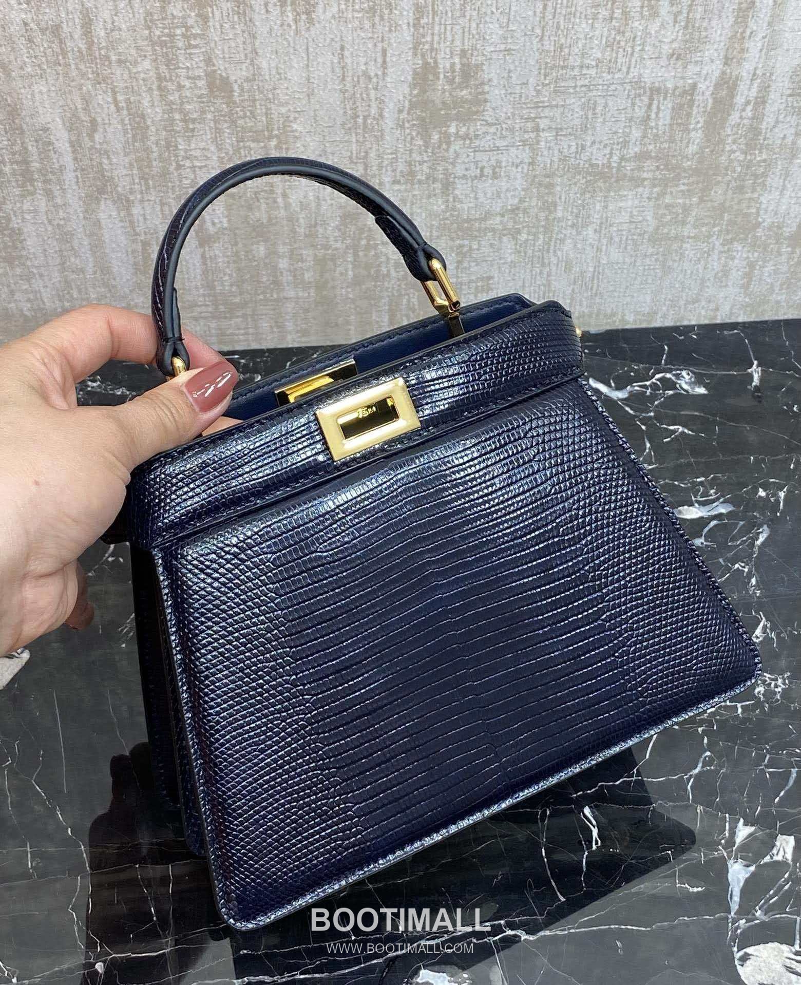 Fendi Peekaboo ISeeU Mini Lizard Leather Bag 펜디 피카부 아이씨유 미니 리자드 레더 백 20cm 2